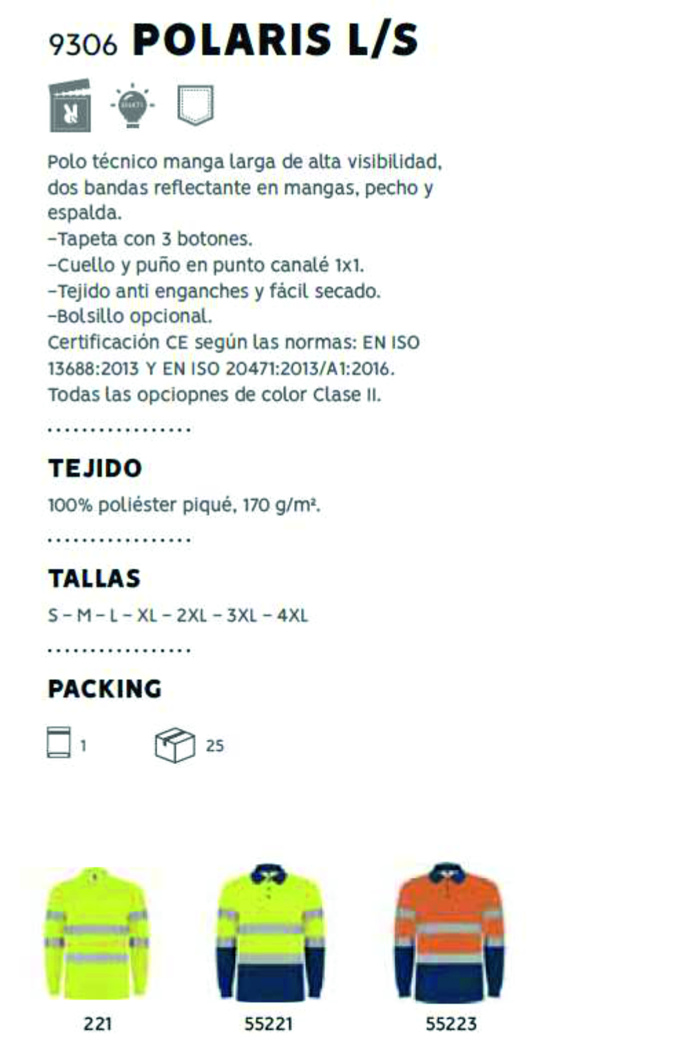 Polo técnico manga larga de alta visibilidad: Artículos Textiles de Serigrafía Badajoz C.B. Polo técnico manga larga de alta visibilidad: Artículos Textiles de Serigrafía Badajoz C.B.