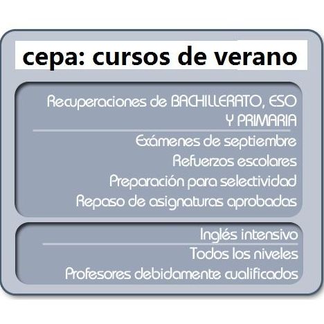 Cursos de verano: julio y agosto: Servicios de Academia CEPA Cursos de verano: julio y agosto: Servicios de Academia CEPA
