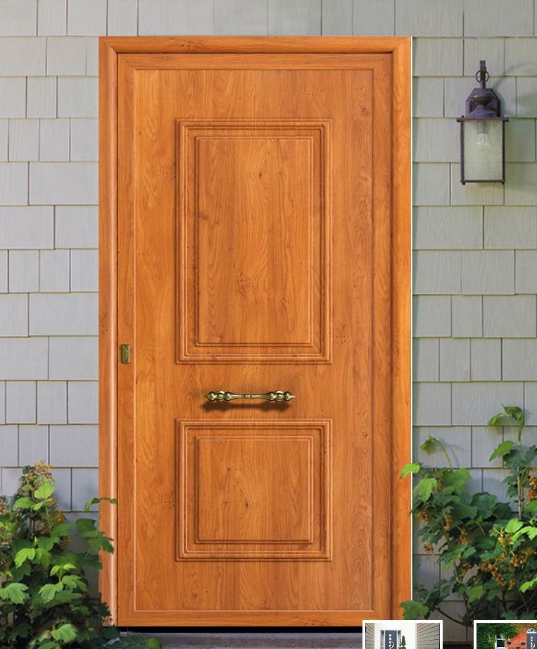 Puerta de calle PVC panel ciego Puerta de calle PVC panel ciego