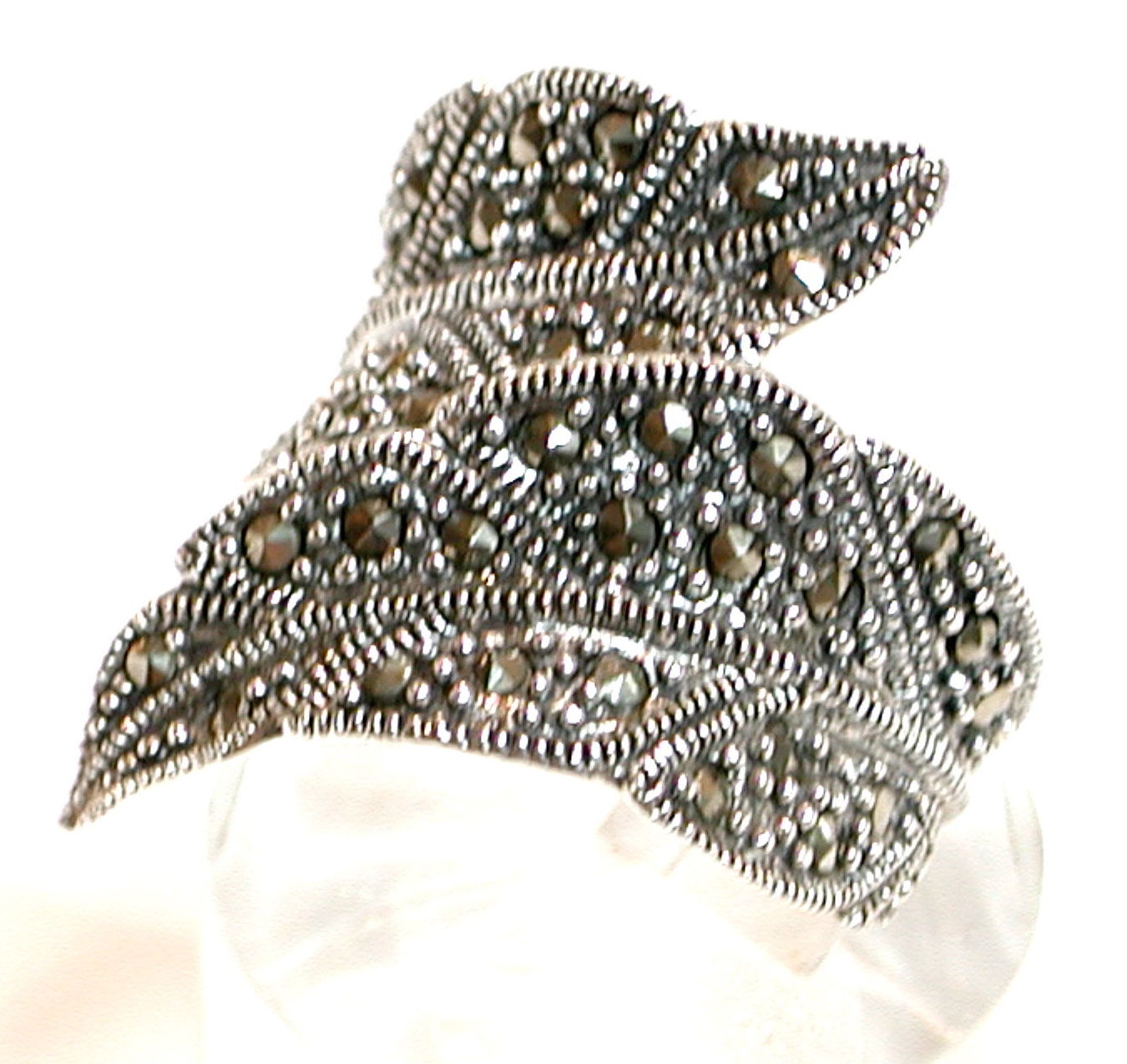Sortija con motivos florales de Plata de 1ª Ley con Marcasitas MS-9301/00: Catálogo de Antigua Joyeros Sortija con motivos florales de Plata de 1ª Ley con Marcasitas MS-9301/00: Catálogo de Antigua Joyeros