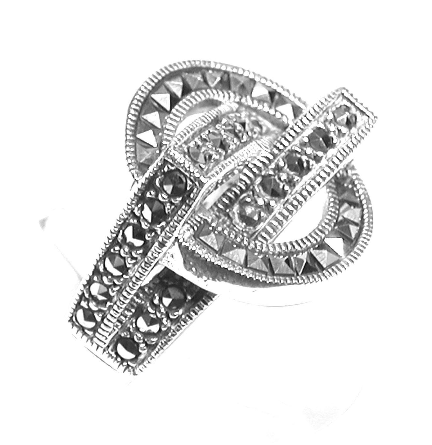 Sortija Redonda de Plata de 1º Ley y marcasitas Ref. ES-850/00: Catálogo de Antigua Joyeros Sortija Redonda de Plata de 1º Ley y marcasitas Ref. ES-850/00: Catálogo de Antigua Joyeros
