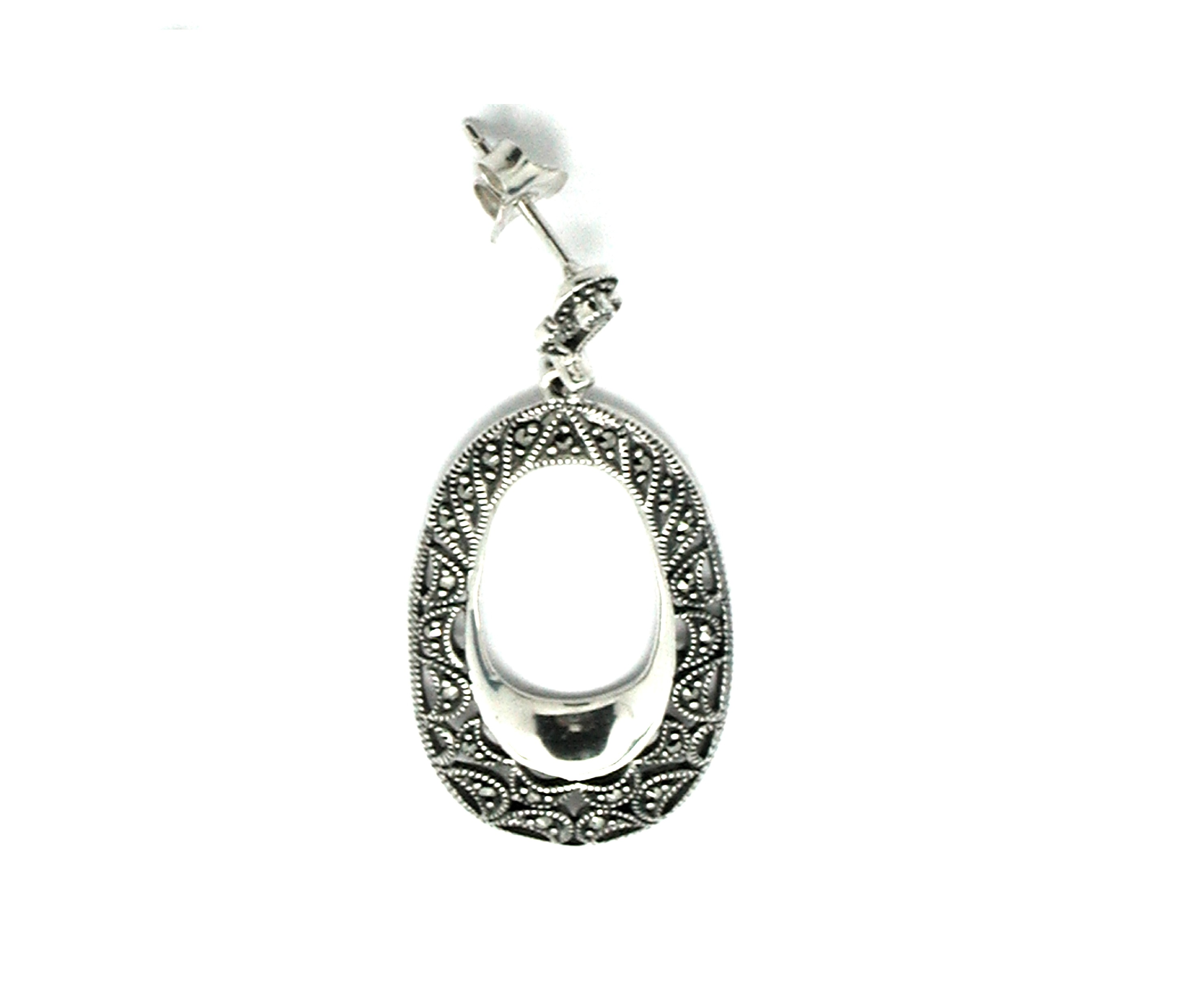 Pendientes de Plata de 1ª Ley con marcasitas. Ref.: AP-064/00: Catálogo de Antigua Joyeros Pendientes de Plata de 1ª Ley con marcasitas. Ref.: AP-064/00: Catálogo de Antigua Joyeros