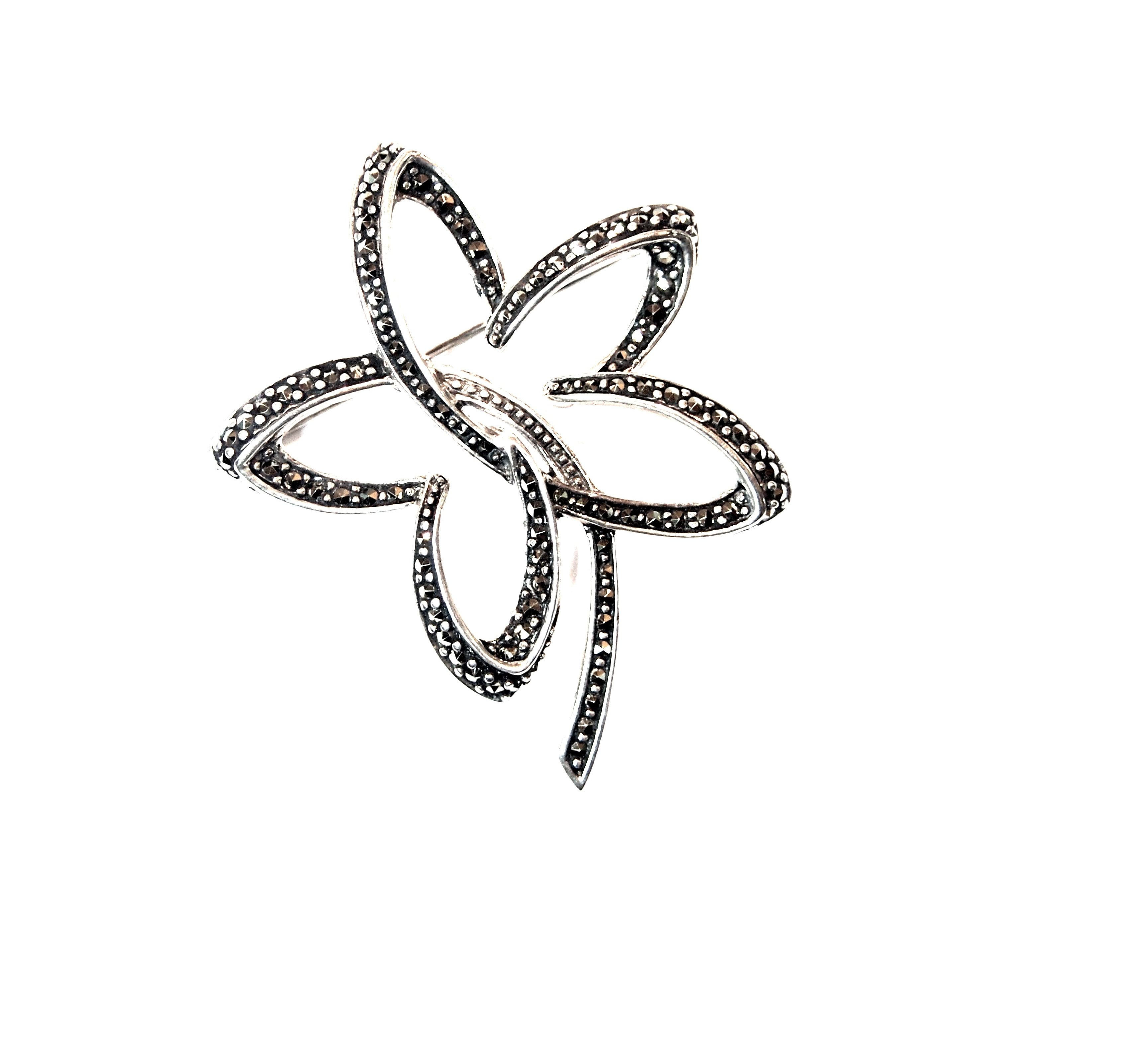 Broche de Plata de Ley con marcasitas. Ref.: AB-469/00: Catálogo de Antigua Joyeros Broche de Plata de Ley con marcasitas. Ref.: AB-469/00: Catálogo de Antigua Joyeros