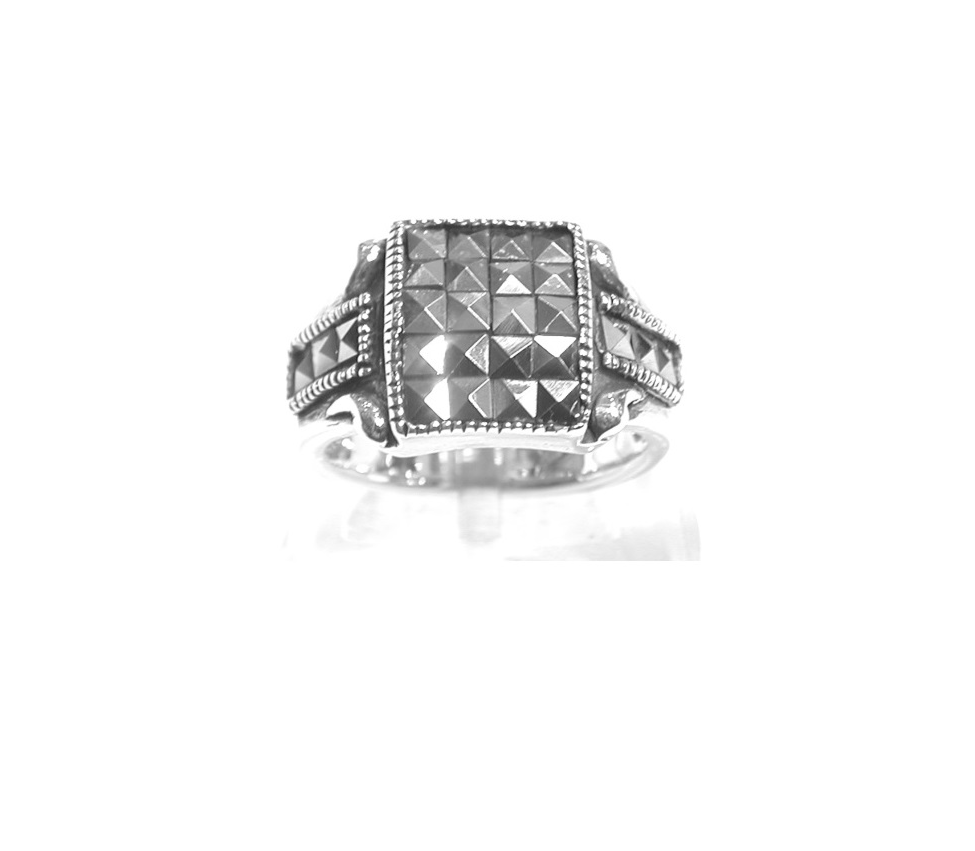 Sortija de Plata y Marcasitas. Ref. ES-793/00: Catálogo de Antigua Joyeros Sortija de Plata y Marcasitas. Ref. ES-793/00: Catálogo de Antigua Joyeros