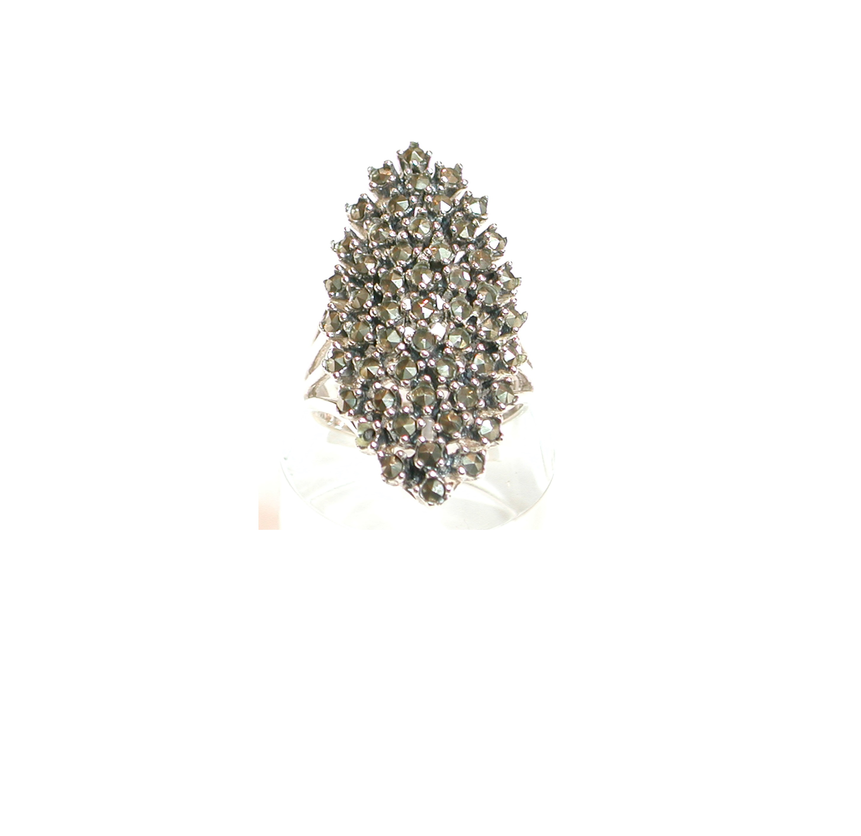 Sortija Forma Oval de Plata de 2º Ley y Marcasitas. Ref. MS8729/00: Catálogo de Antigua Joyeros Sortija Forma Oval de Plata de 2º Ley y Marcasitas. Ref. MS8729/00: Catálogo de Antigua Joyeros