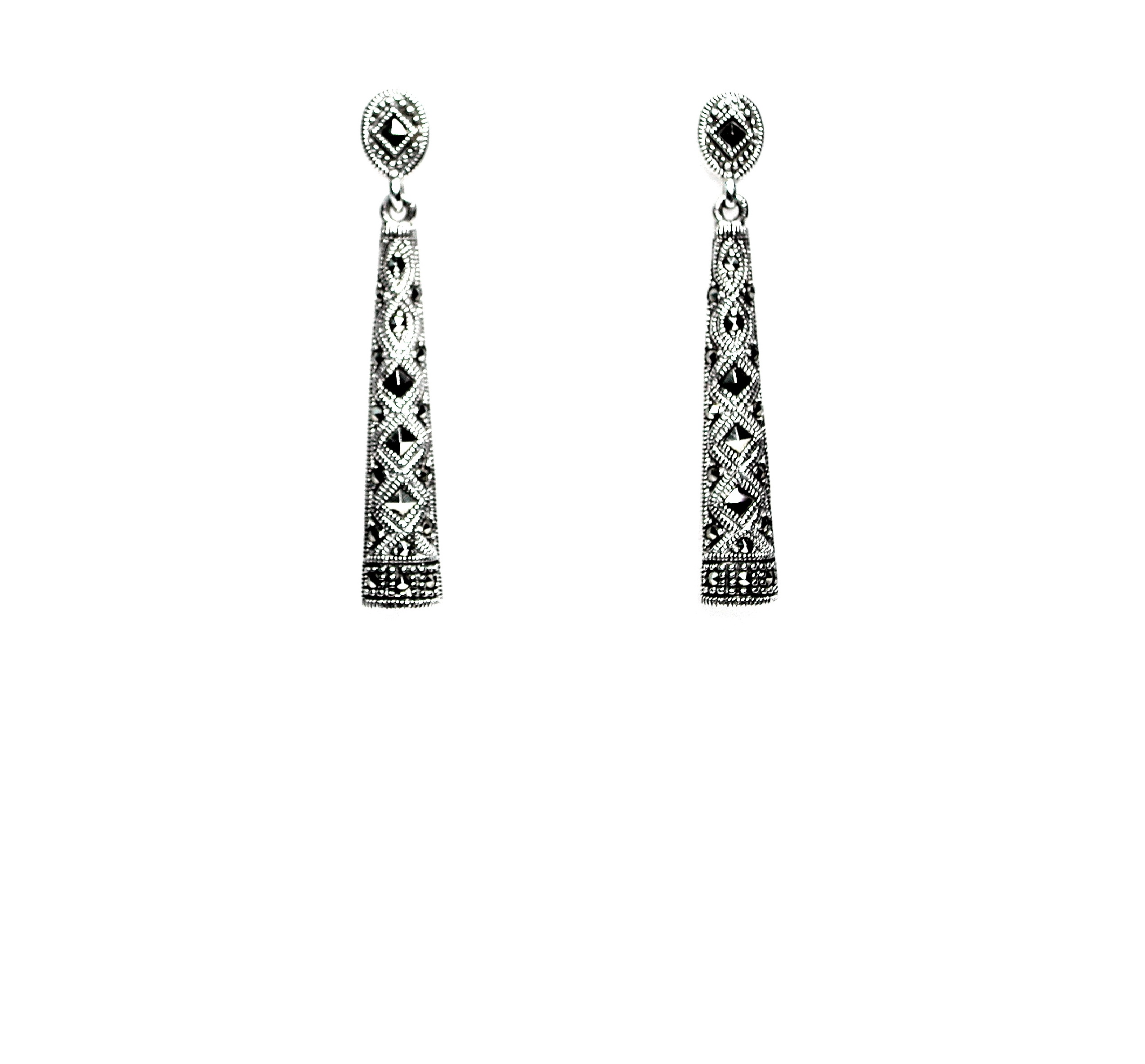 Pendientes de Plata de 1ª Ley y Marcasitas. Ref. EP-589/00: Catálogo de Antigua Joyeros Pendientes de Plata de 1ª Ley y Marcasitas. Ref. EP-589/00: Catálogo de Antigua Joyeros