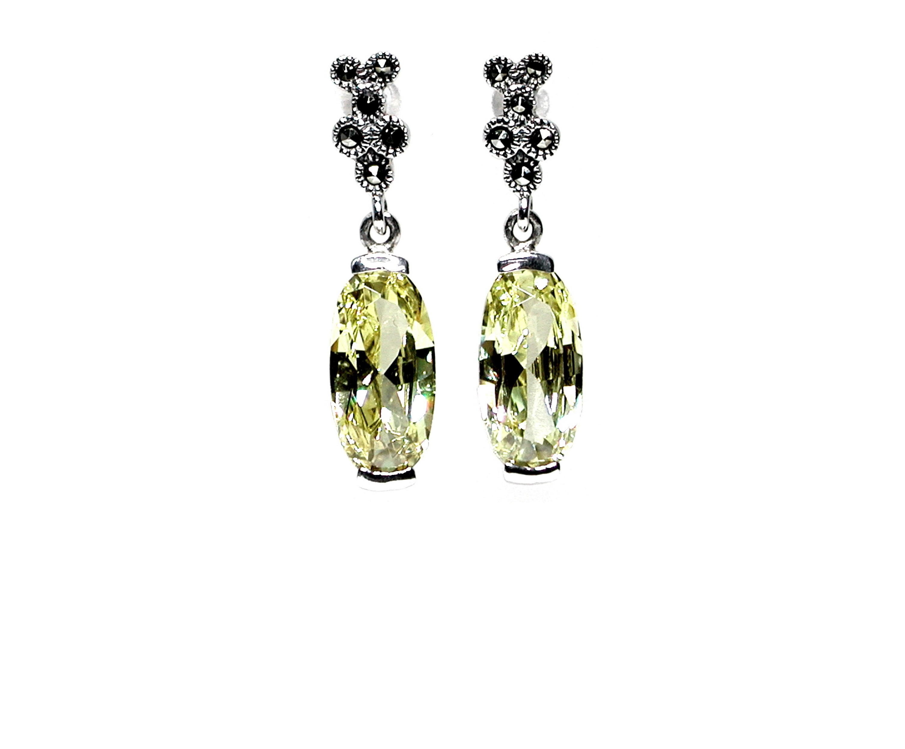 Pendientes de Plata de 1ª Ley, Circonitas y Marcasitas. Ref. HP3974/16: Catálogo de Antigua Joyeros Pendientes de Plata de 1ª Ley, Circonitas y Marcasitas. Ref. HP3974/16: Catálogo de Antigua Joyeros