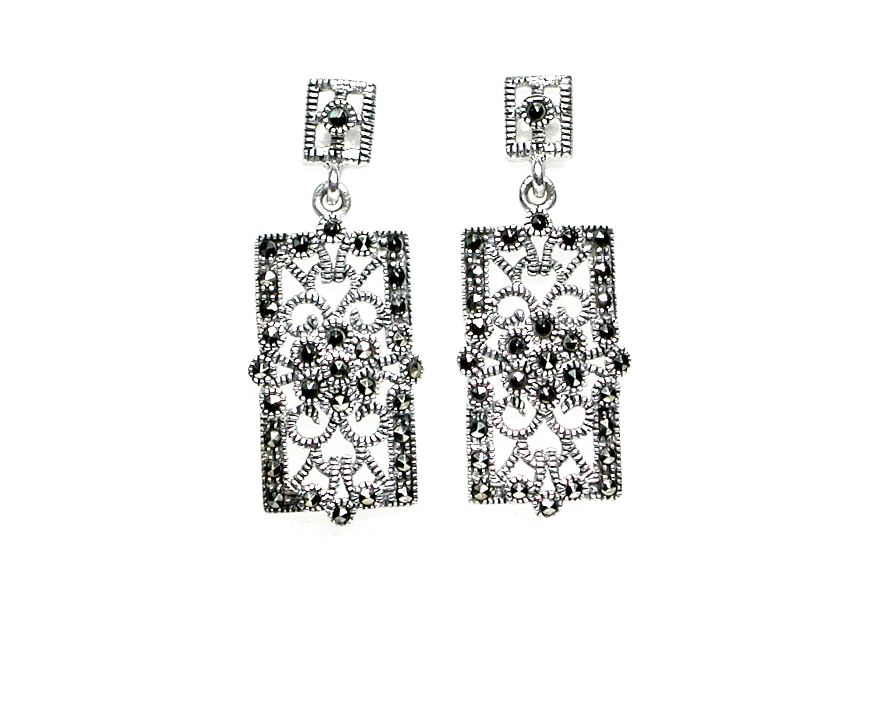 Pendientes de Plata de 1ª Ley y Marcasitas. Ref. HP4401/00: Catálogo de Antigua Joyeros Pendientes de Plata de 1ª Ley y Marcasitas. Ref. HP4401/00: Catálogo de Antigua Joyeros