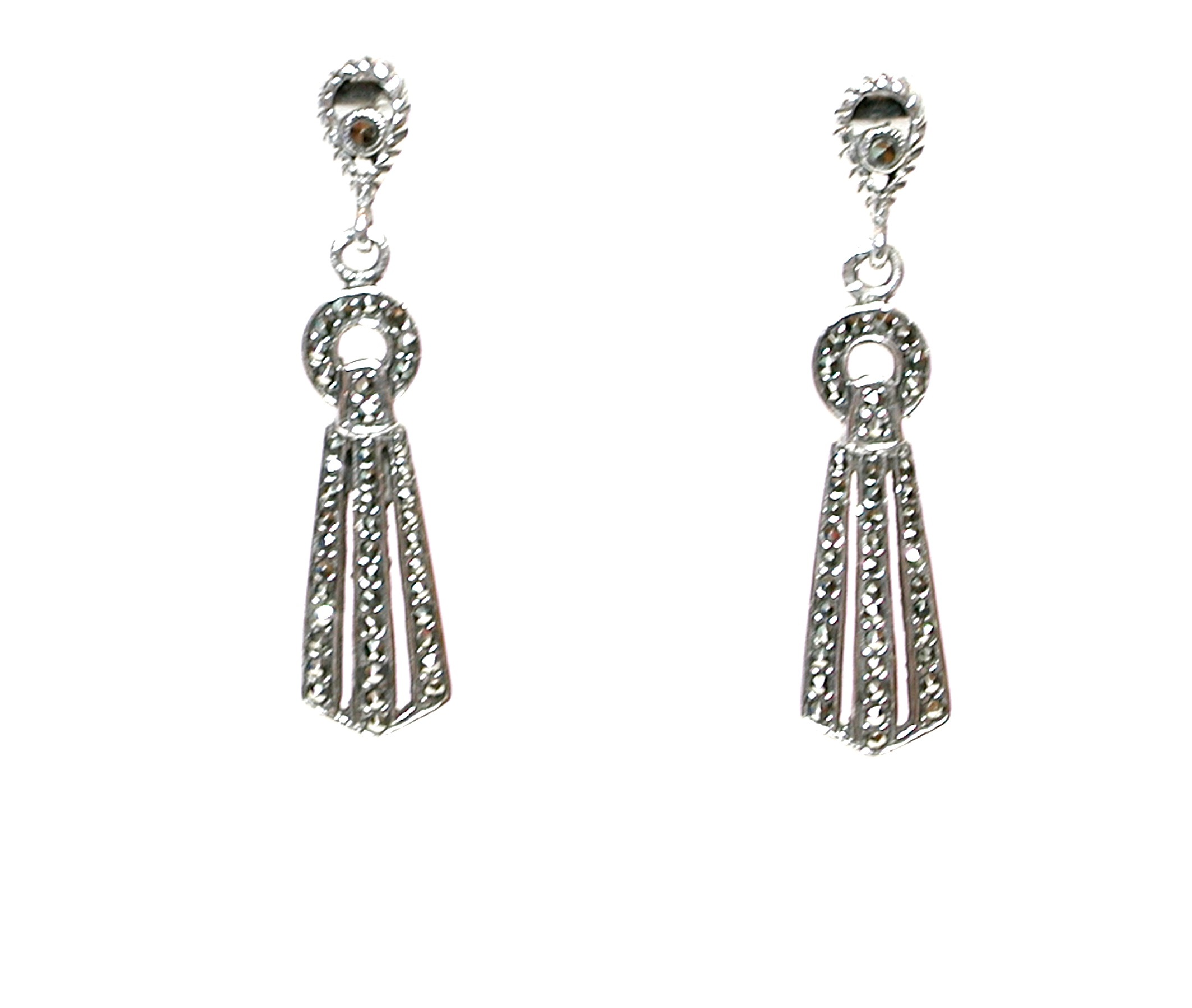 Pendientes de Plata de 1ª Ley y Marcasitas. Ref. GPA438/00: Catálogo de Antigua Joyeros Pendientes de Plata de 1ª Ley y Marcasitas. Ref. GPA438/00: Catálogo de Antigua Joyeros