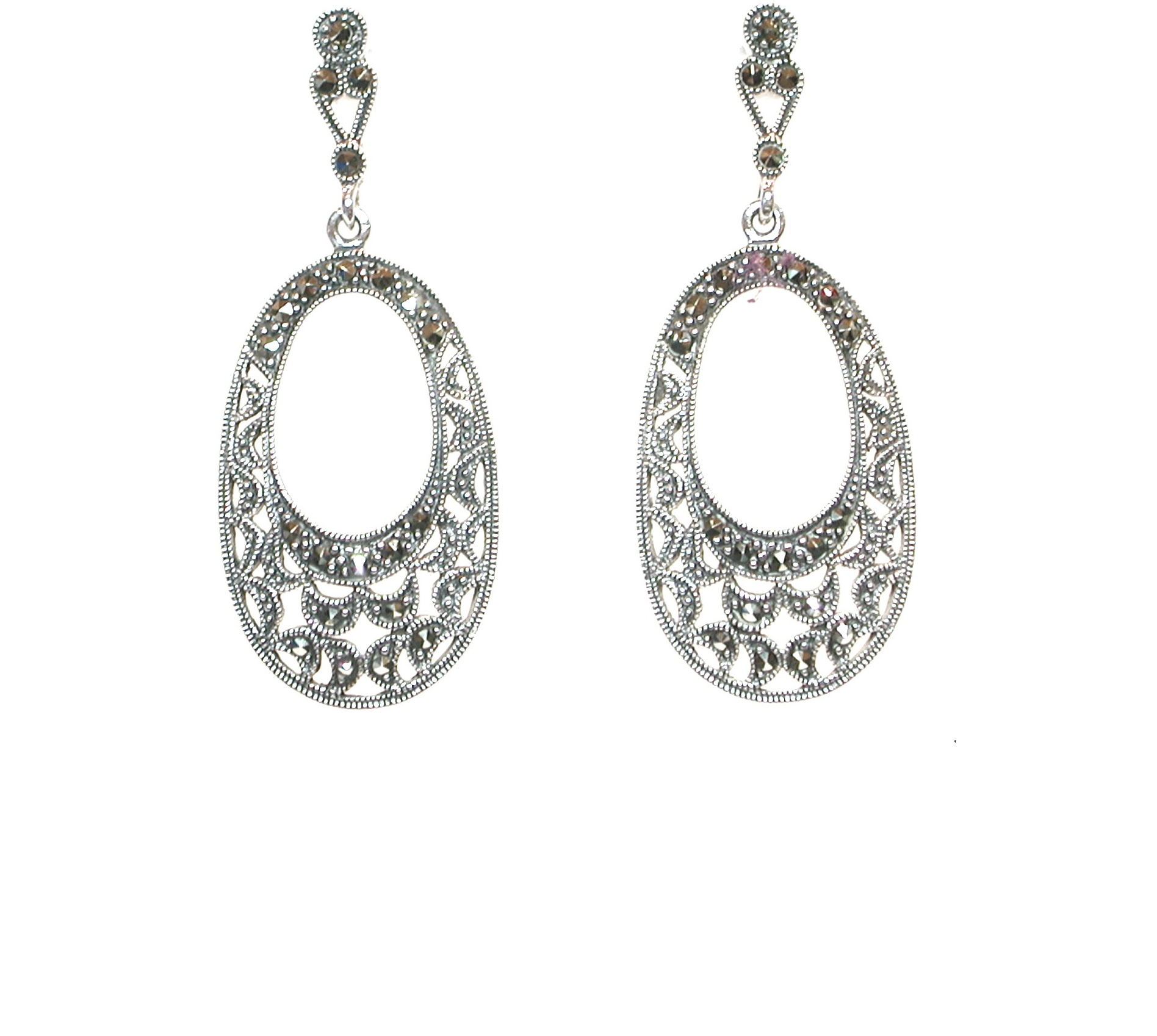 Pendientes de Plata de 1ª Ley y Marcasitas. Ref. EP1156/00: Catálogo de Antigua Joyeros Pendientes de Plata de 1ª Ley y Marcasitas. Ref. EP1156/00: Catálogo de Antigua Joyeros