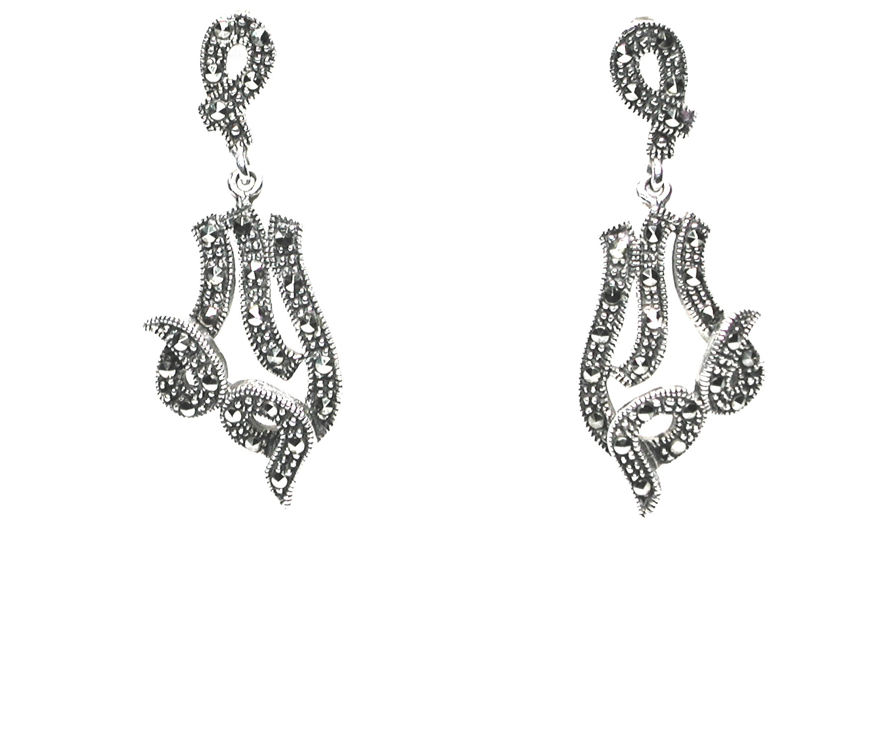 Pendientes de Plata de 1ª Ley y Marcasitas. Ref. EP-825/00: Catálogo de Antigua Joyeros Pendientes de Plata de 1ª Ley y Marcasitas. Ref. EP-825/00: Catálogo de Antigua Joyeros