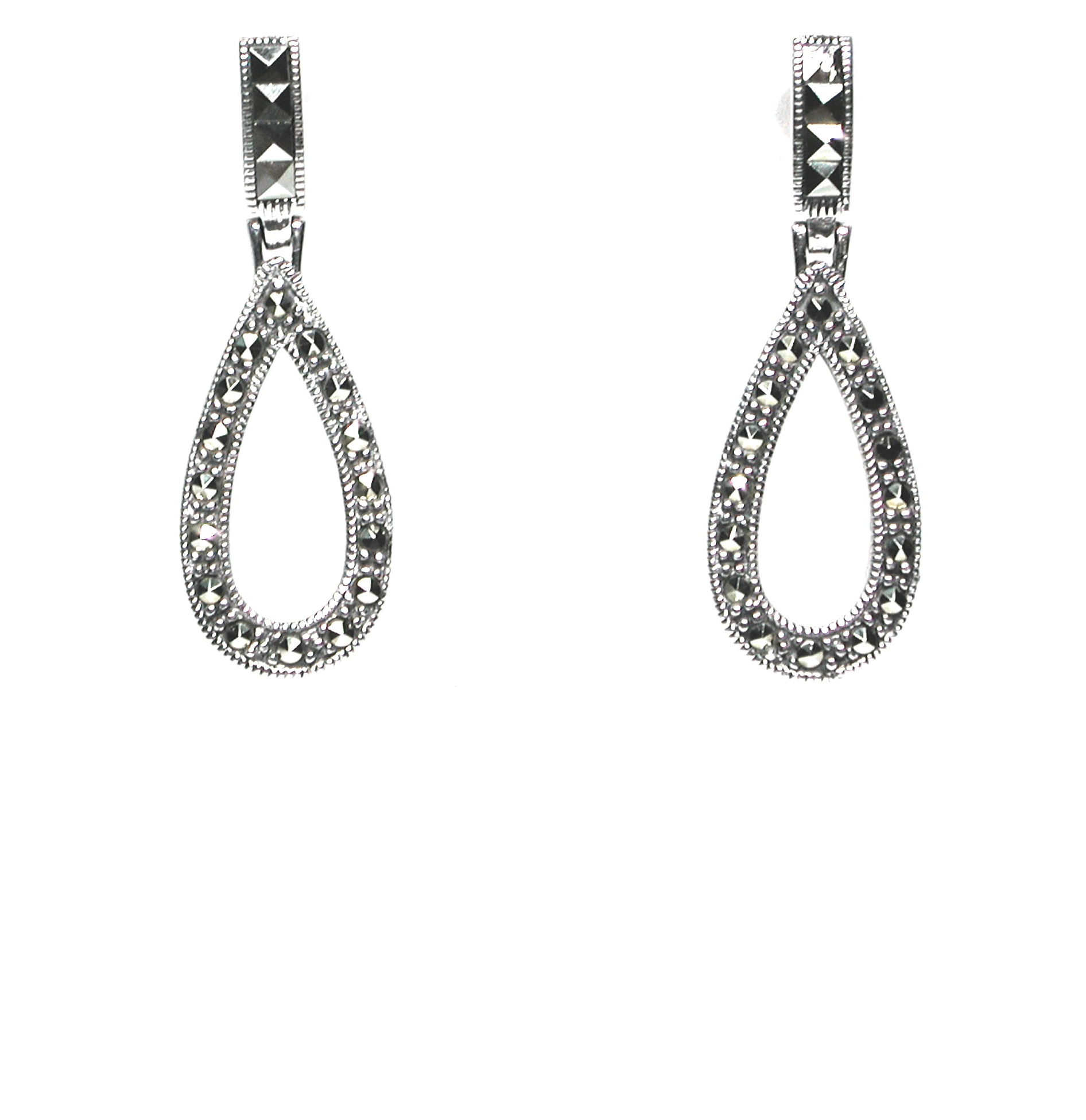 Pendientes de Plata de 1ª Ley y Marcasitas. Ref. EP-703/00: Catálogo de Antigua Joyeros Pendientes de Plata de 1ª Ley y Marcasitas. Ref. EP-703/00: Catálogo de Antigua Joyeros