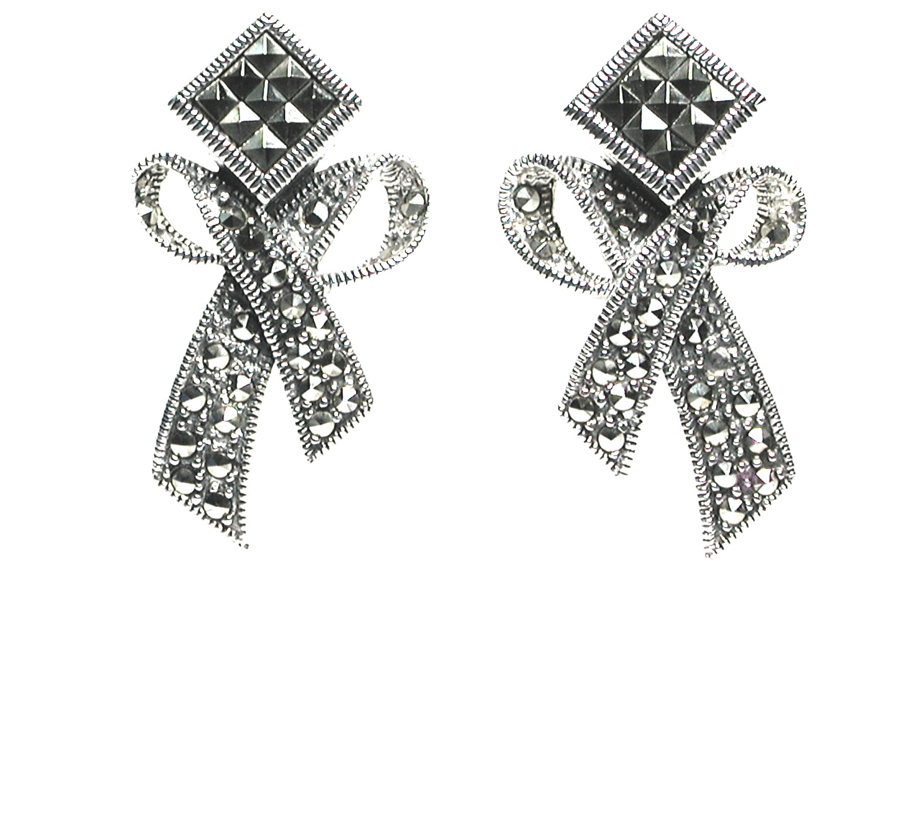 Pendientes de Plata de 1ª Ley y Marcasitas. Ref. EP-535/00: Catálogo de Antigua Joyeros Pendientes de Plata de 1ª Ley y Marcasitas. Ref. EP-535/00: Catálogo de Antigua Joyeros