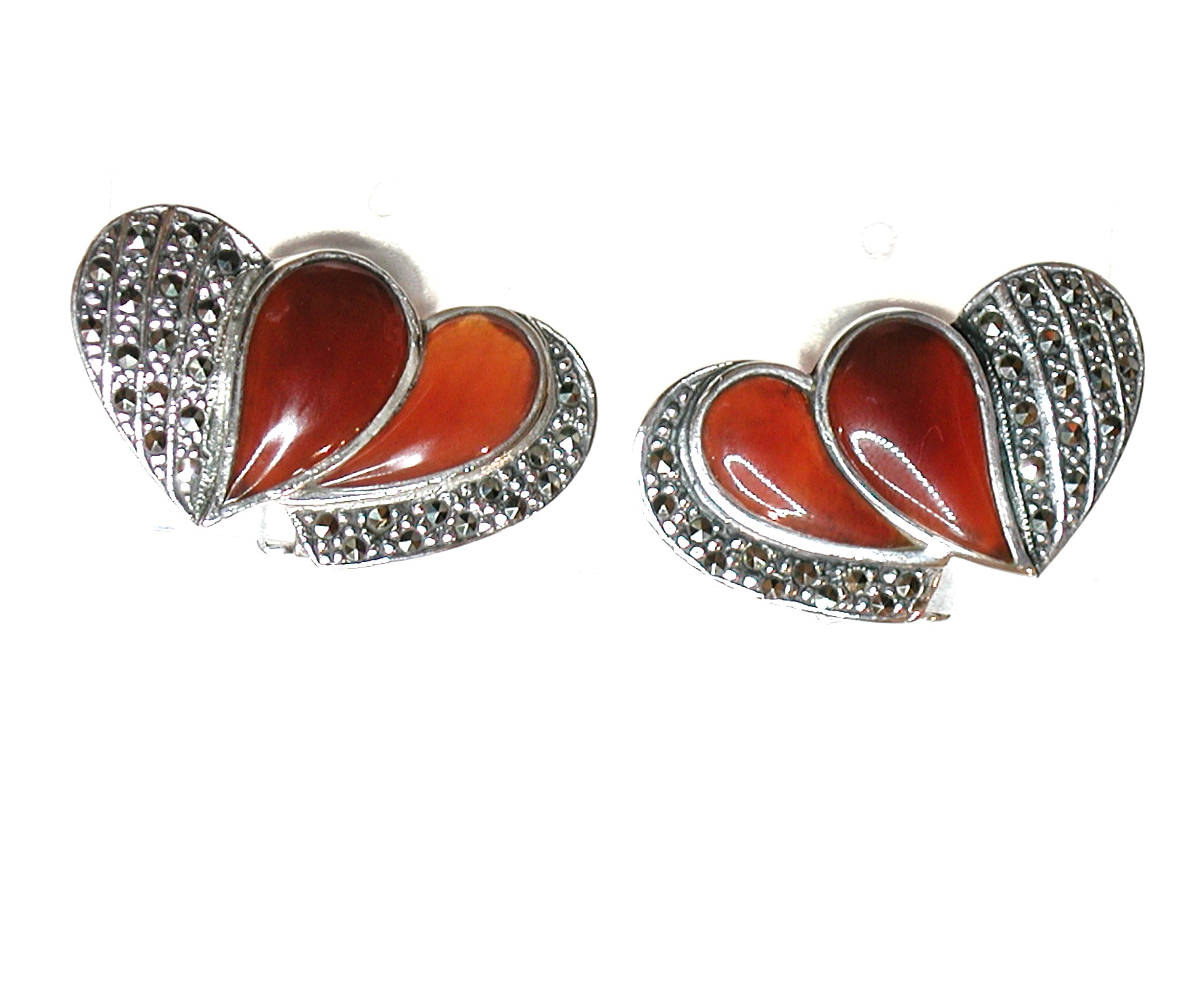 Pendientes de Plata de 1ª Ley, Cornalina y Marcasitas. Ref. BP0259/03: Catálogo de Antigua Joyeros Pendientes de Plata de 1ª Ley, Cornalina y Marcasitas. Ref. BP0259/03: Catálogo de Antigua Joyeros
