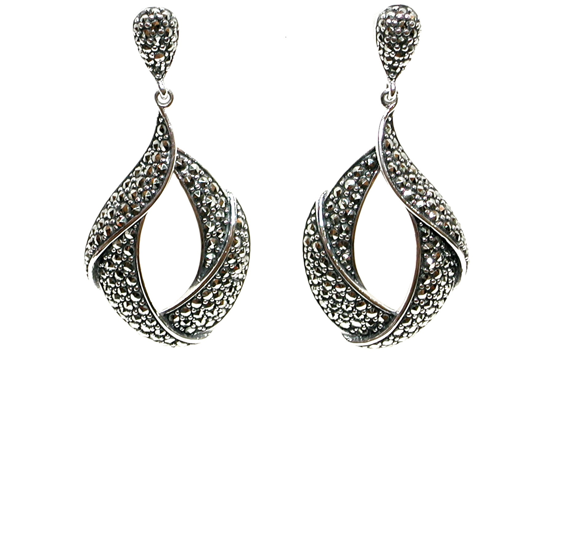 Pendientes de Plata de 1ª Ley y Marcasitas. Ref. AP1587/00: Catálogo de Antigua Joyeros Pendientes de Plata de 1ª Ley y Marcasitas. Ref. AP1587/00: Catálogo de Antigua Joyeros