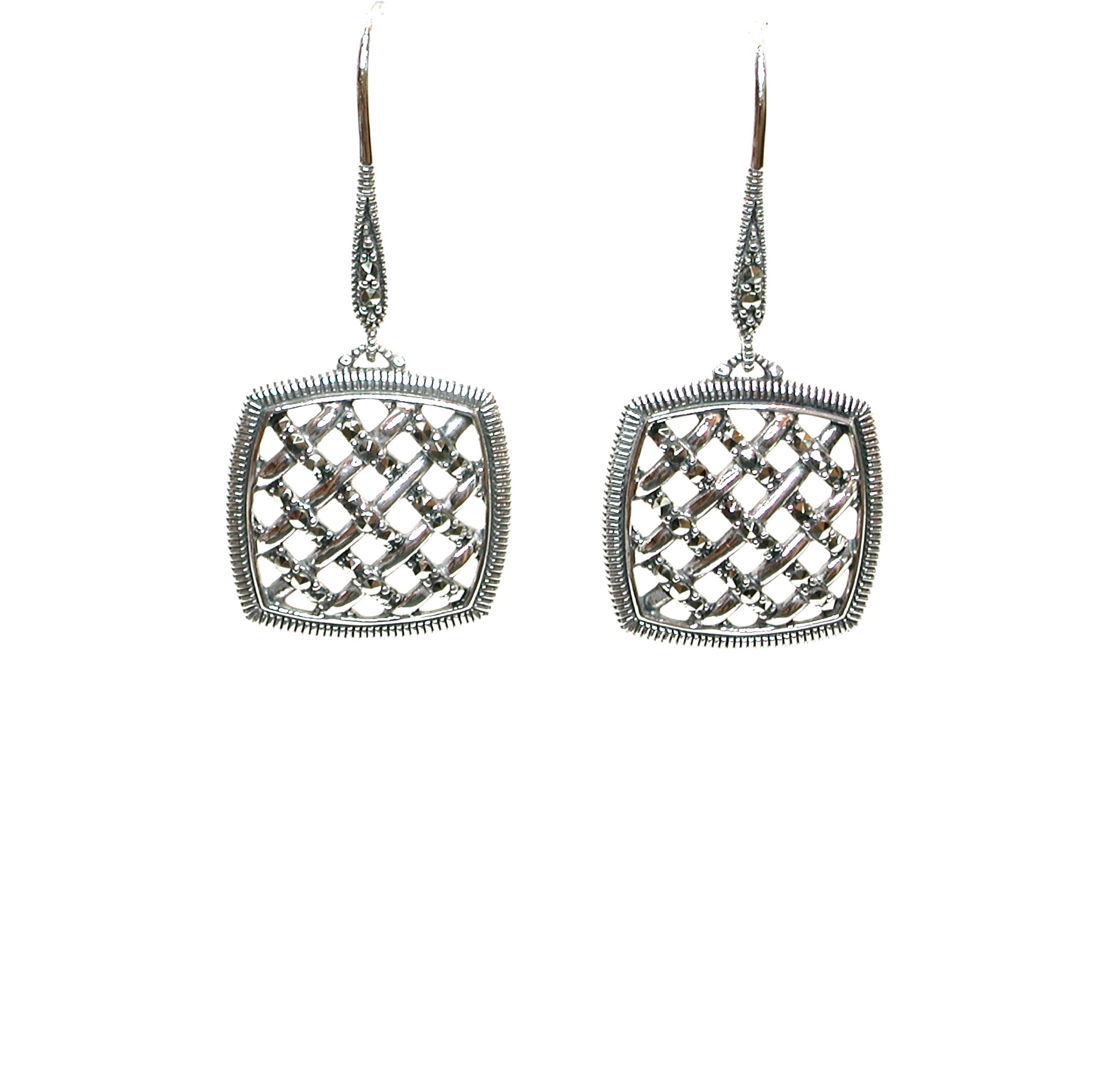 Pendientes de Plata de 1ª Ley y Marcasitas. Ref. AP1422/00: Catálogo de Antigua Joyeros Pendientes de Plata de 1ª Ley y Marcasitas. Ref. AP1422/00: Catálogo de Antigua Joyeros