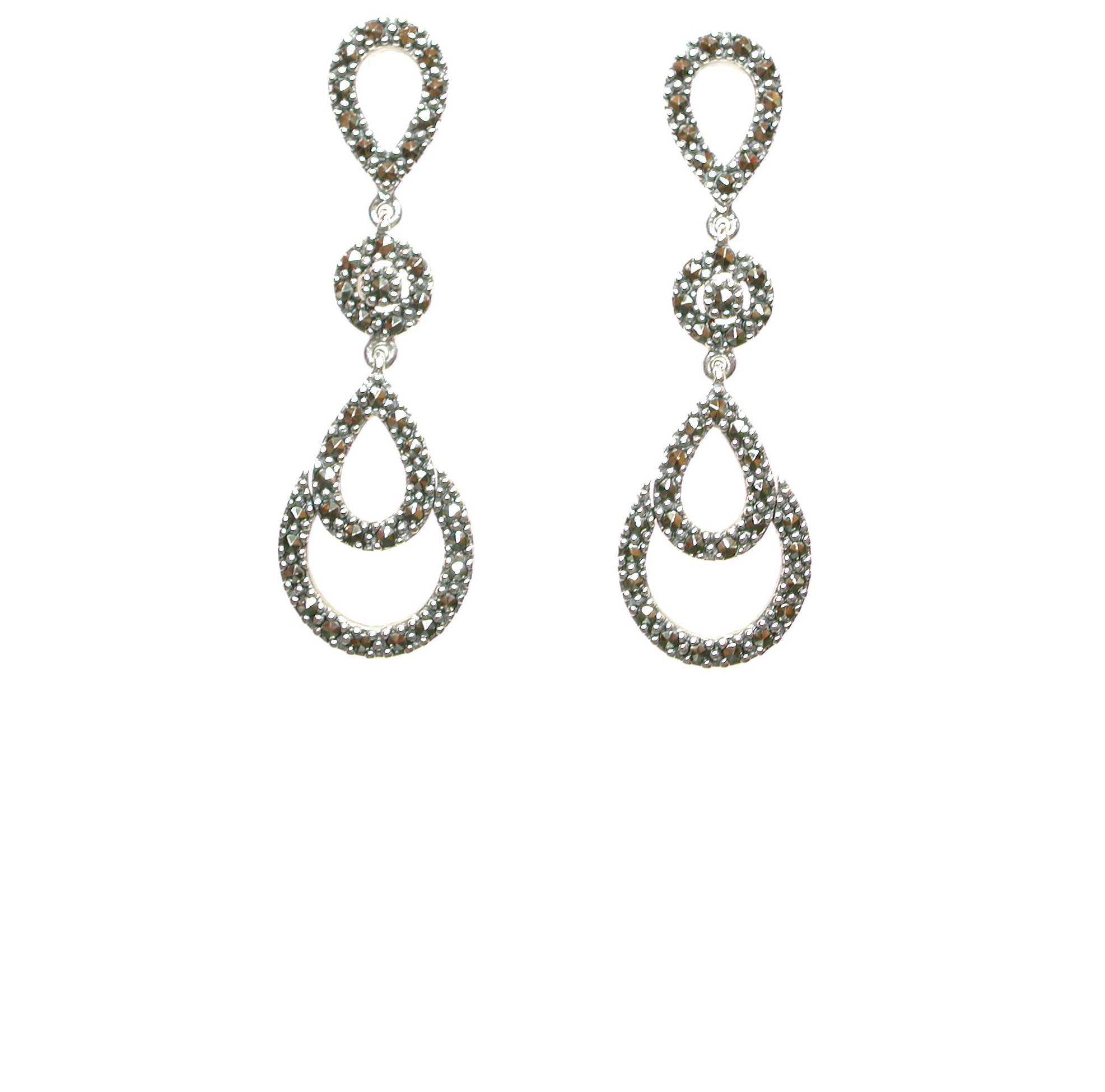 Pendientes de Plata de 1ª Ley y Marcasitas. Ref. AP1191/00: Catálogo de Antigua Joyeros Pendientes de Plata de 1ª Ley y Marcasitas. Ref. AP1191/00: Catálogo de Antigua Joyeros