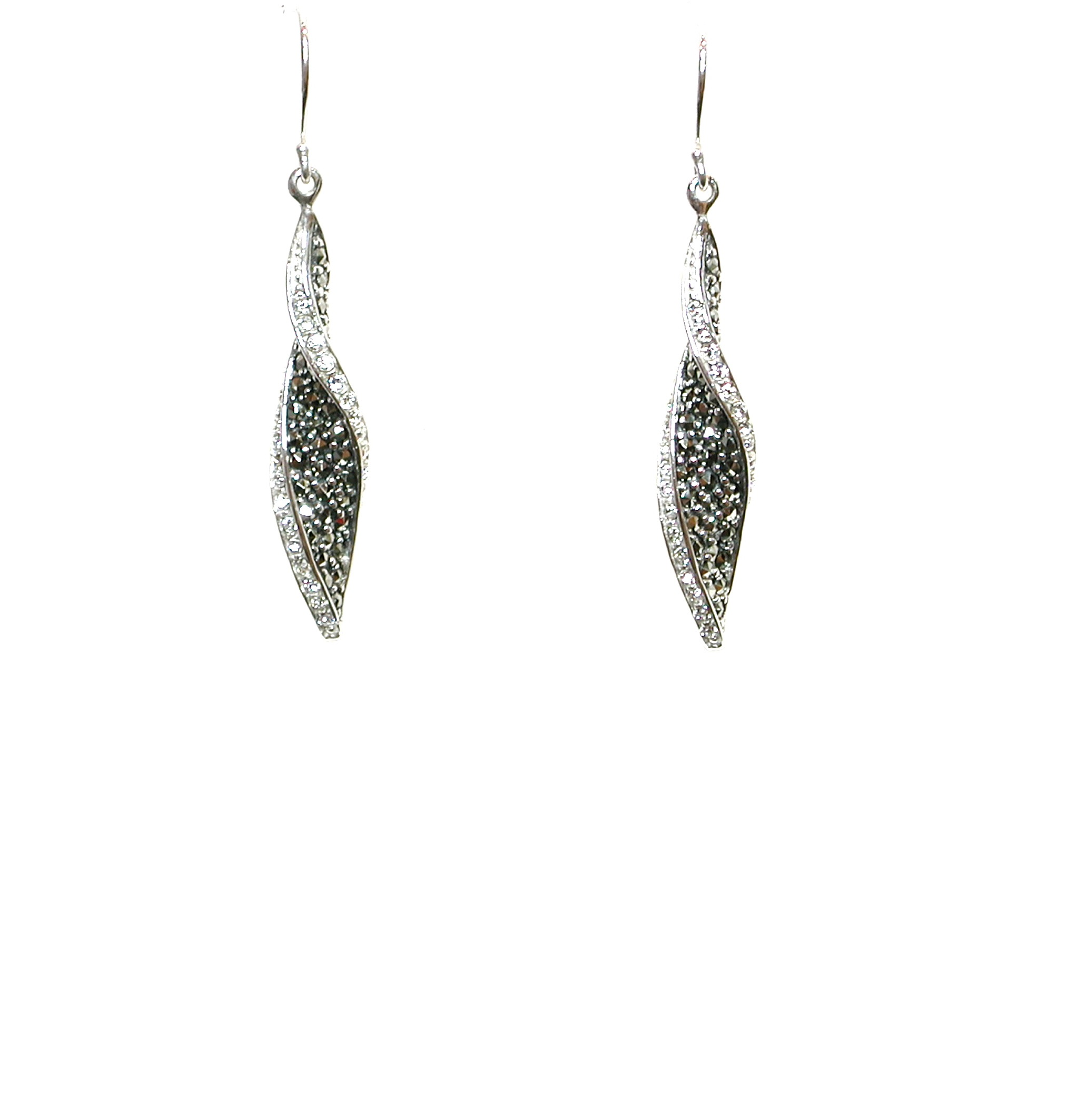 Pendientes de Plata de 1ª Ley, Marcasitas y Circonitas. Ref. AP1062/15: Catálogo de Antigua Joyeros Pendientes de Plata de 1ª Ley, Marcasitas y Circonitas. Ref. AP1062/15: Catálogo de Antigua Joyeros