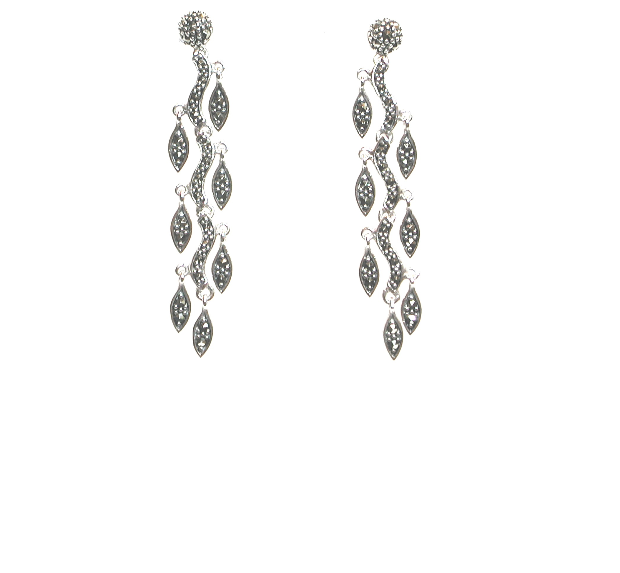 Pendientes de Plata de 1ª Ley y Marcasitas. Ref. AP-835/00: Catálogo de Antigua Joyeros Pendientes de Plata de 1ª Ley y Marcasitas. Ref. AP-835/00: Catálogo de Antigua Joyeros