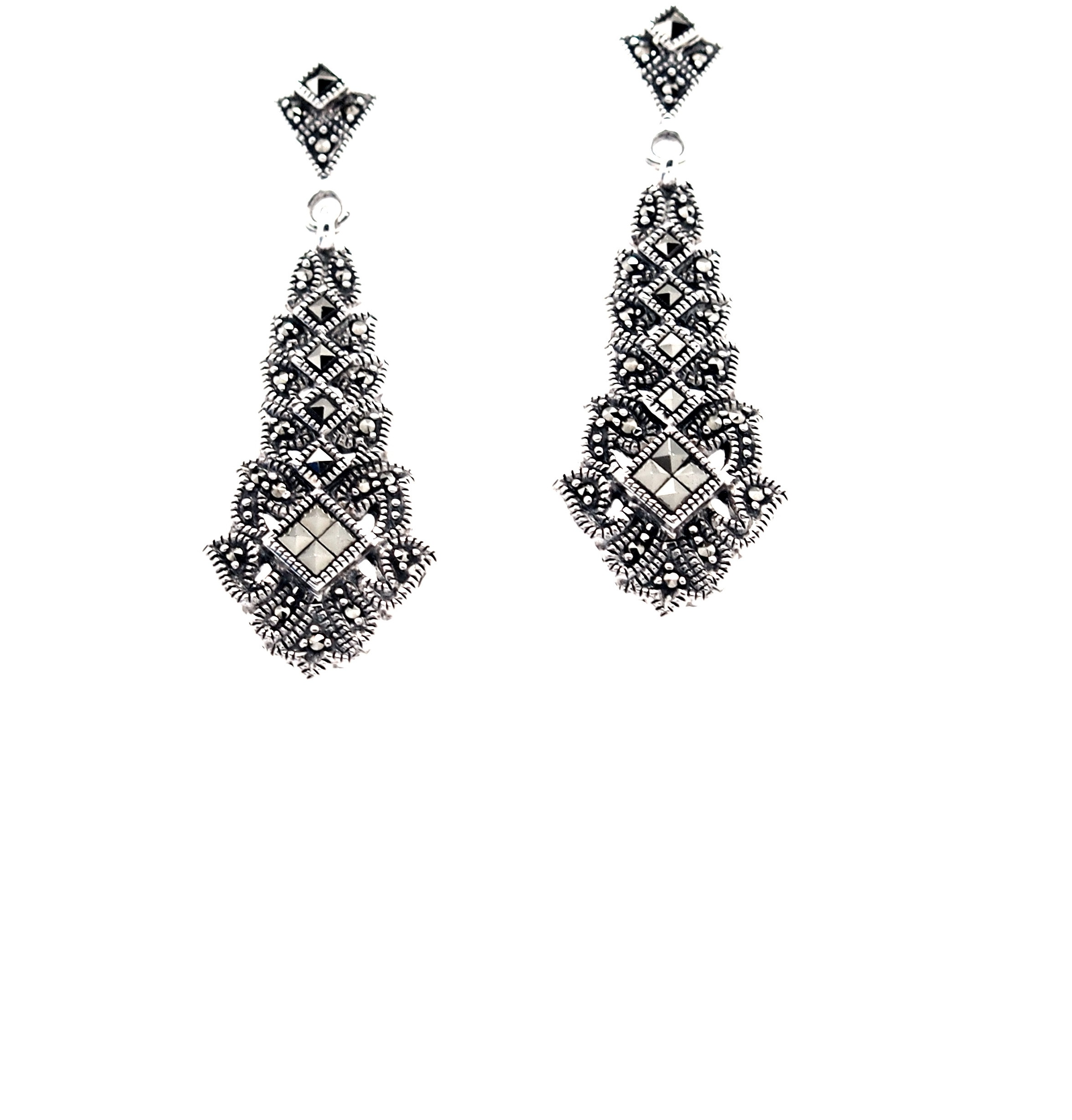 Pendientes de Plata de 1ª Ley y Marcasitas. Ref. AP-250/00: Catálogo de Antigua Joyeros Pendientes de Plata de 1ª Ley y Marcasitas. Ref. AP-250/00: Catálogo de Antigua Joyeros