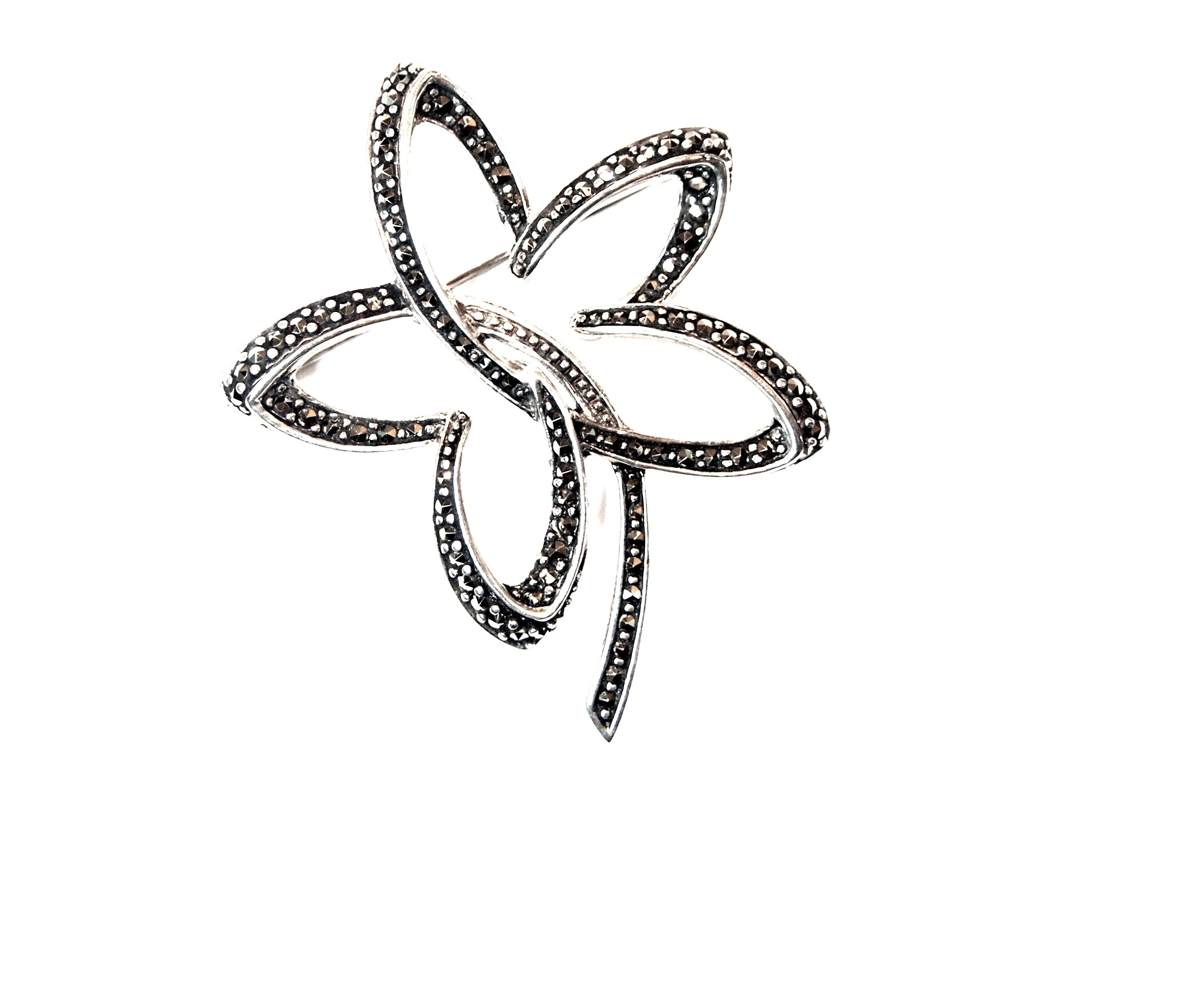 Broche de Plata de Ley con marcasitas. Ref.: AB-469/00: Catálogo de Antigua Joyeros Broche de Plata de Ley con marcasitas. Ref.: AB-469/00: Catálogo de Antigua Joyeros