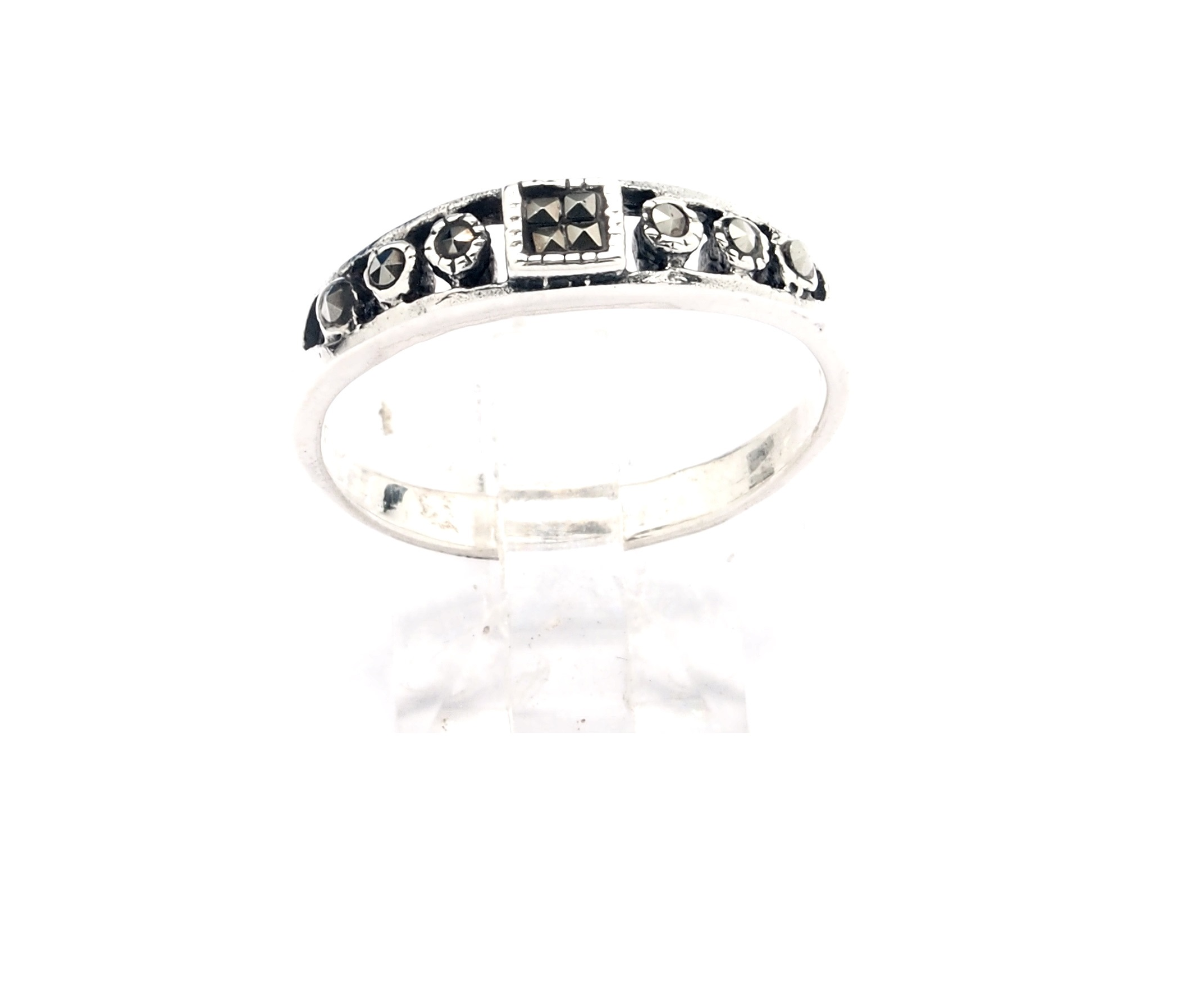 Sortija de Plata de 1ª Ley y Marcasitas. Ref. WS-231/00: Catálogo de Antigua Joyeros Sortija de Plata de 1ª Ley y Marcasitas. Ref. WS-231/00: Catálogo de Antigua Joyeros