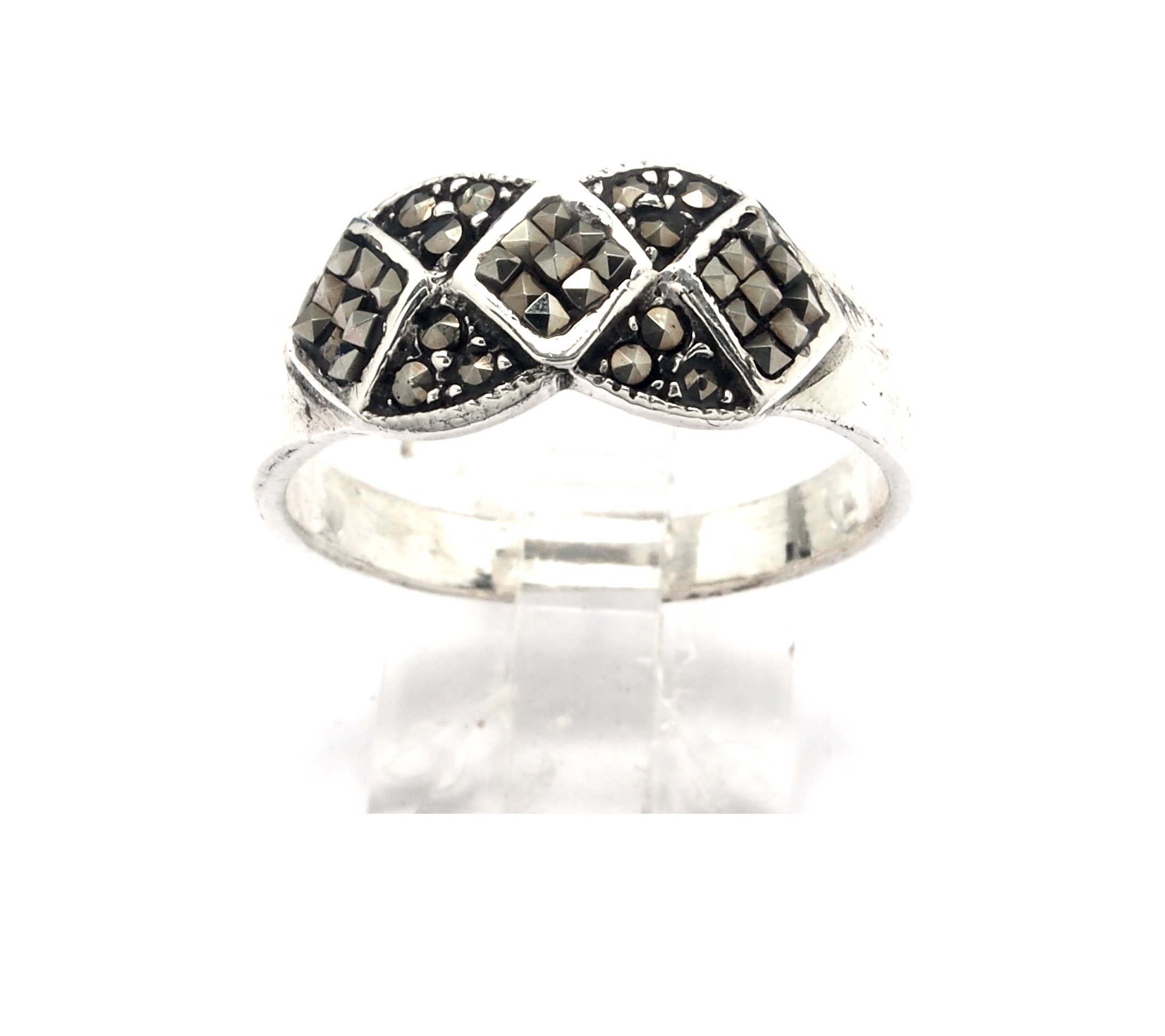 Sortija de Plata de 1ª Ley y Marcasitas. Ref. WS-564/00: Catálogo de Antigua Joyeros Sortija de Plata de 1ª Ley y Marcasitas. Ref. WS-564/00: Catálogo de Antigua Joyeros