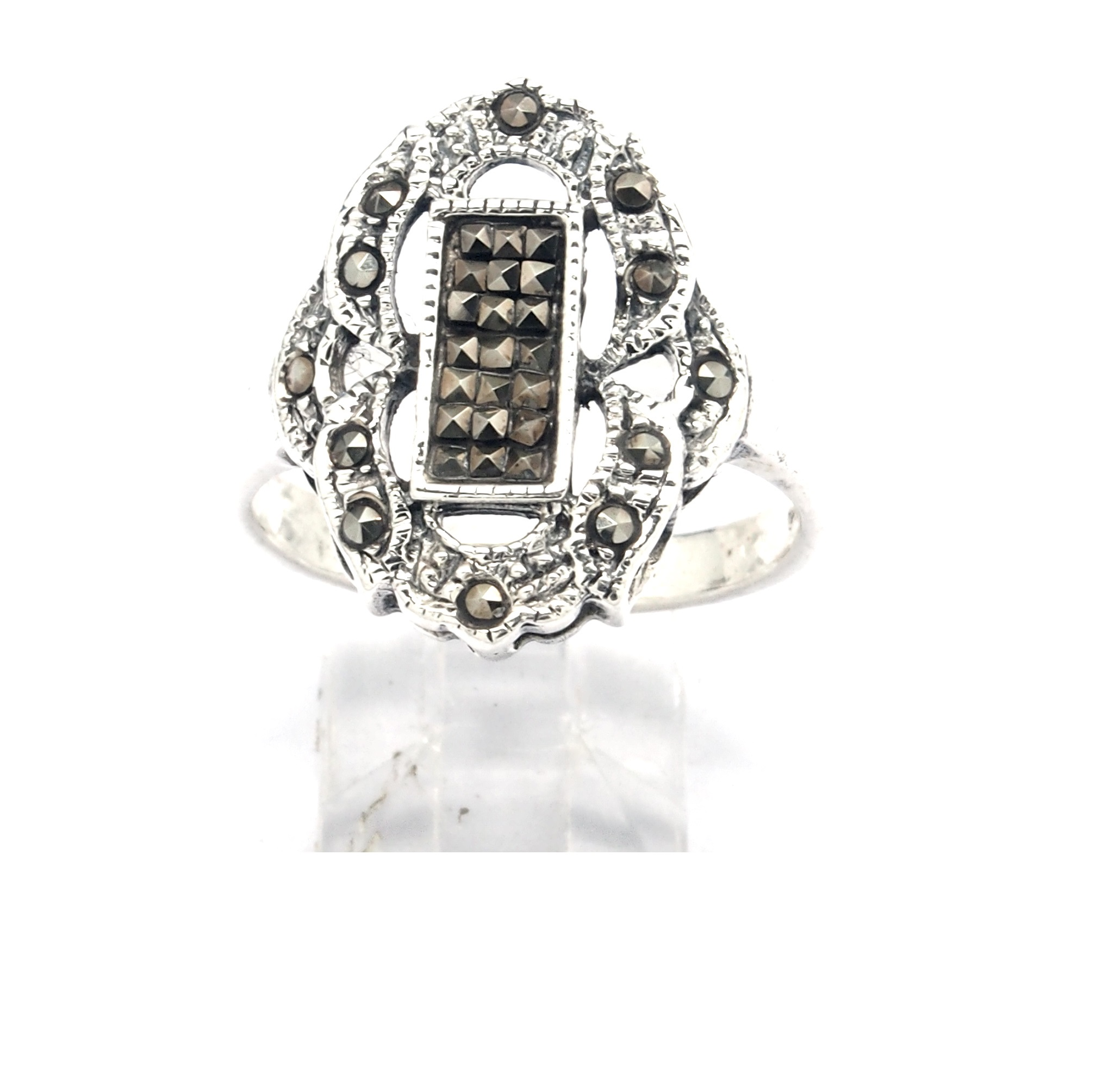 Sortija de Plata de 1ª Ley y Marcasitas. Ref. WS-731/00: Catálogo de Antigua Joyeros Sortija de Plata de 1ª Ley y Marcasitas. Ref. WS-731/00: Catálogo de Antigua Joyeros