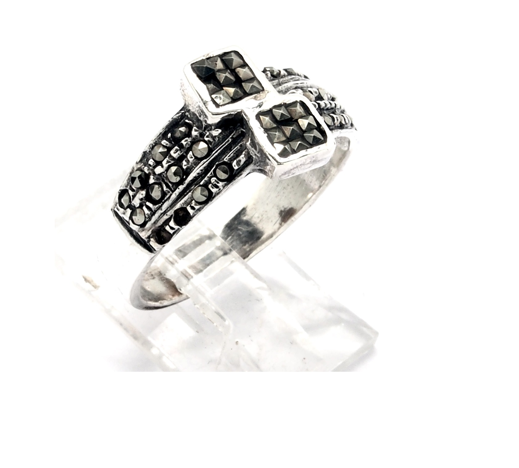 Sortija de Plata de 1ª Ley y Marcasitas. Ref. WSS230/00: Catálogo de Antigua Joyeros Sortija de Plata de 1ª Ley y Marcasitas. Ref. WSS230/00: Catálogo de Antigua Joyeros