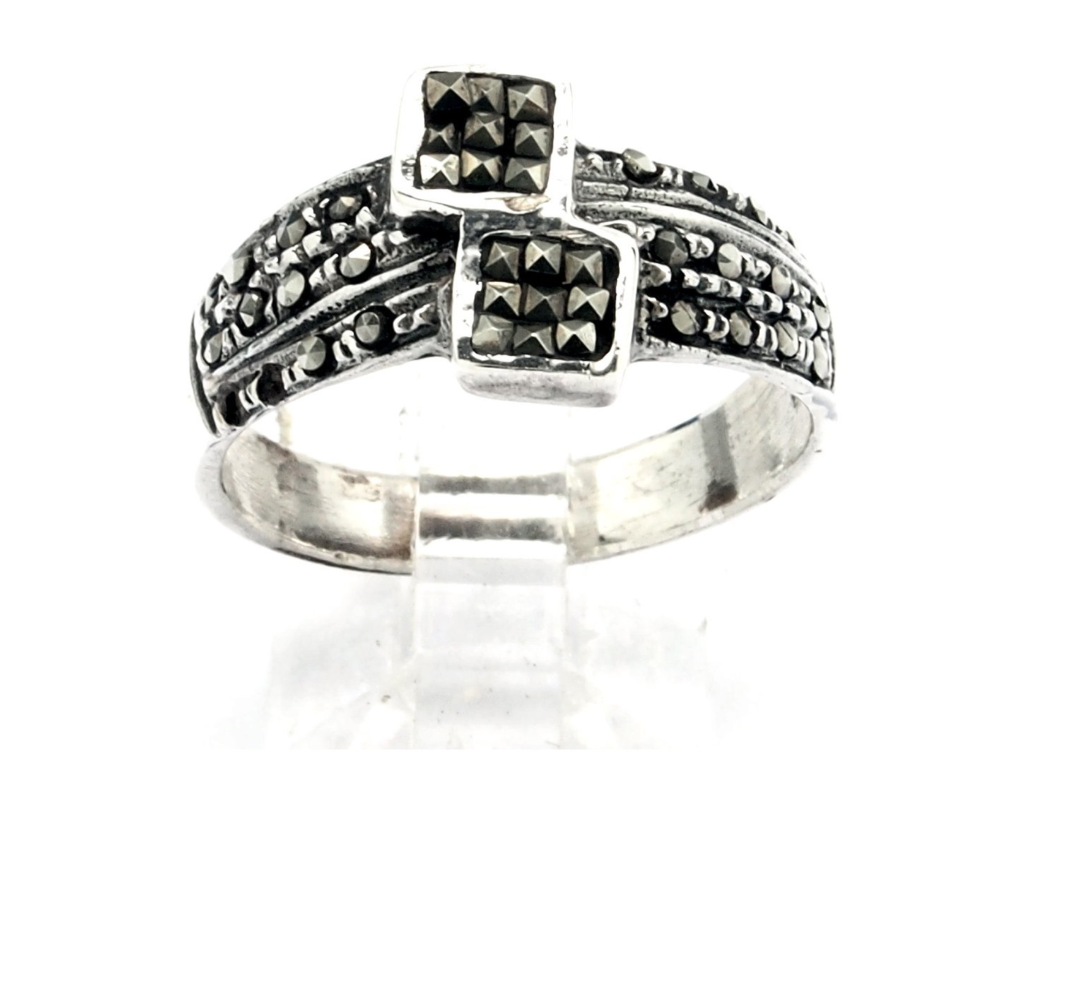 Sortija de Plata de 1ª Ley y Marcasitas. Ref. WSS230/00: Catálogo de Antigua Joyeros Sortija de Plata de 1ª Ley y Marcasitas. Ref. WSS230/00: Catálogo de Antigua Joyeros