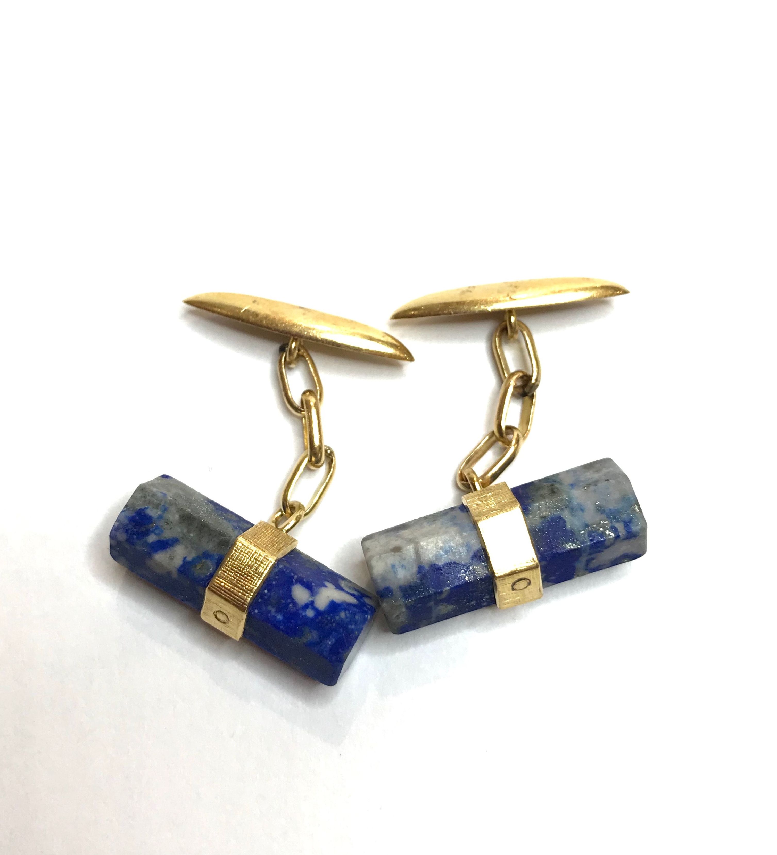 Gemelos de lapis lázuli y oro 18kt.: Catálogo de Antigua Joyeros Gemelos de lapis lázuli y oro 18kt.: Catálogo de Antigua Joyeros