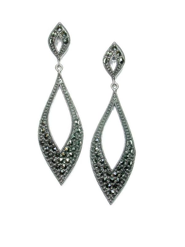 Pendientes de plata (.925) y marcasitas. Pendientes de plata (.925) y marcasitas.