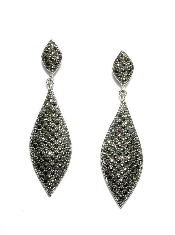 Pendientes de Plata (.925) y marcasitas. Pendientes de Plata (.925) y marcasitas.