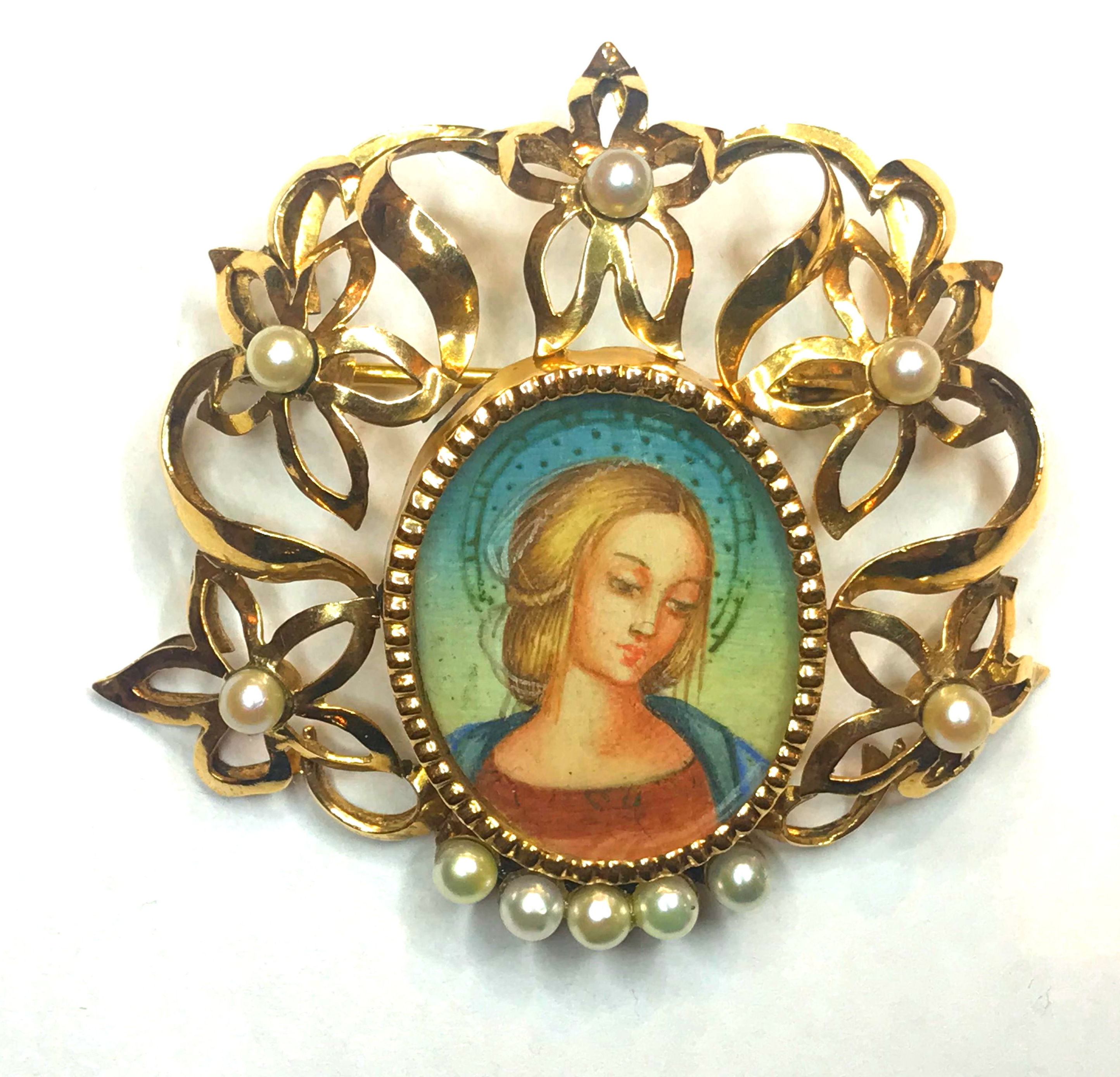 Broche Madonna sobre marfil. Ref. 15695: Catálogo de Antigua Joyeros Broche Madonna sobre marfil. Ref. 15695: Catálogo de Antigua Joyeros