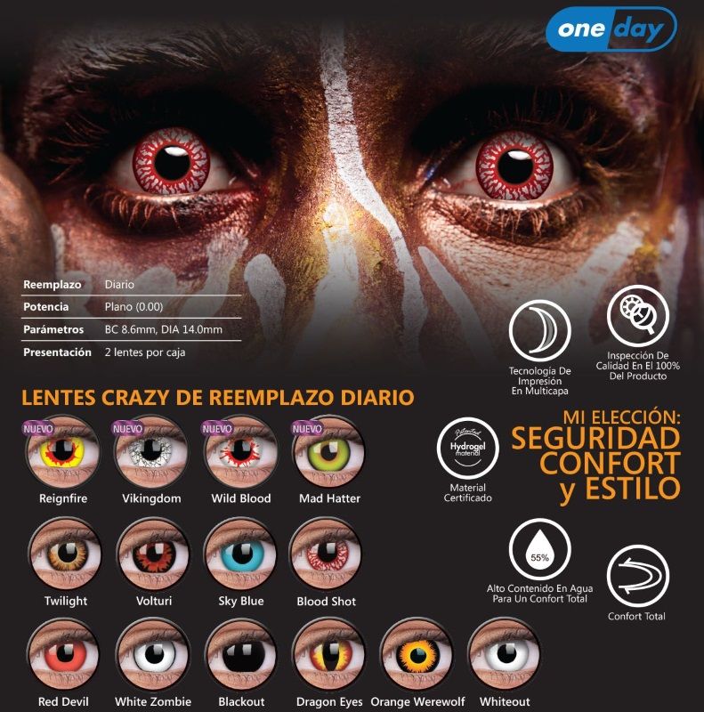 LENTES DESECHABLES DE FANTASÍA (uso diario, trimestral o anual): Óptica y audiología de ÓPTICA LA SERNA - CENTRO AUDITIVO LENTES DESECHABLES DE FANTASÍA (uso diario, trimestral o anual): Óptica y audiología de ÓPTICA LA SERNA - CENTRO AUDITIVO