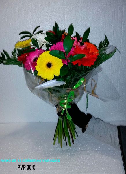 Ramo 12 gerberas variadas 30,00 € Ramo 12 gerberas variadas 30,00 €