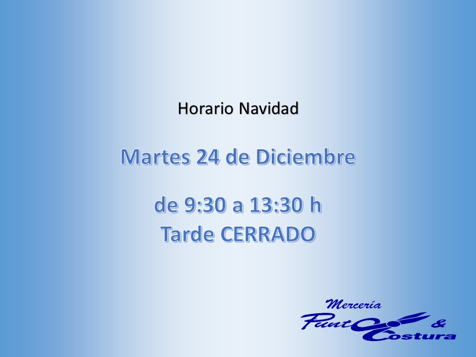 Horario de Navidad