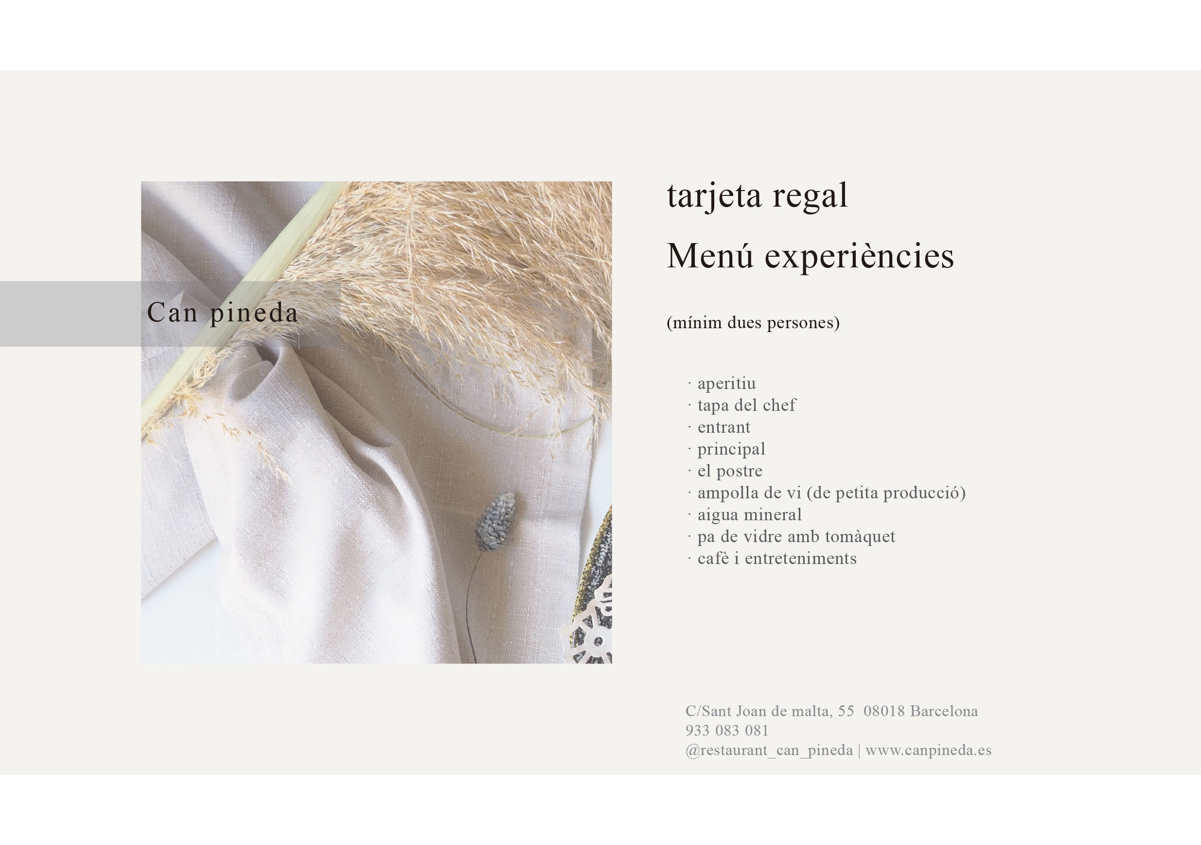 Recomanacions: Els nostres plats de CAN PINEDA Recomanacions: Els nostres plats de CAN PINEDA