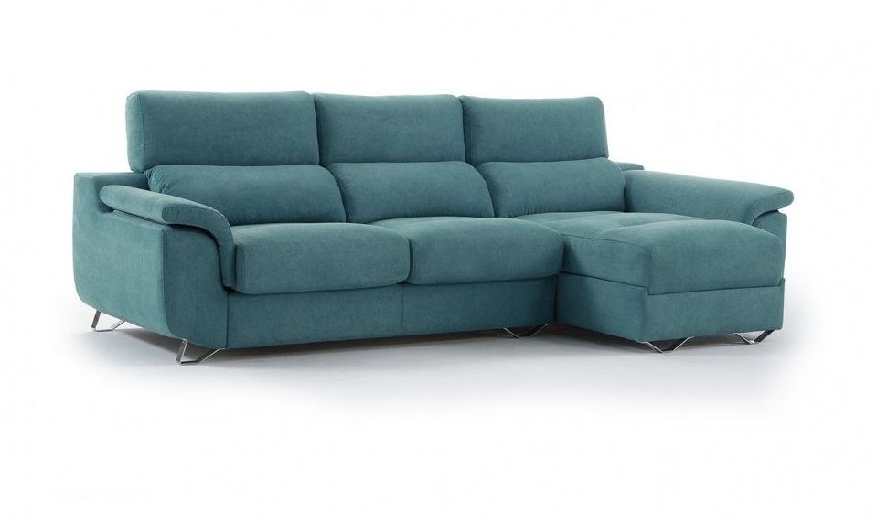 Sofá Chaiselongue turquesa en Muebles Sagunto Sofá Chaiselongue turquesa en Muebles Sagunto