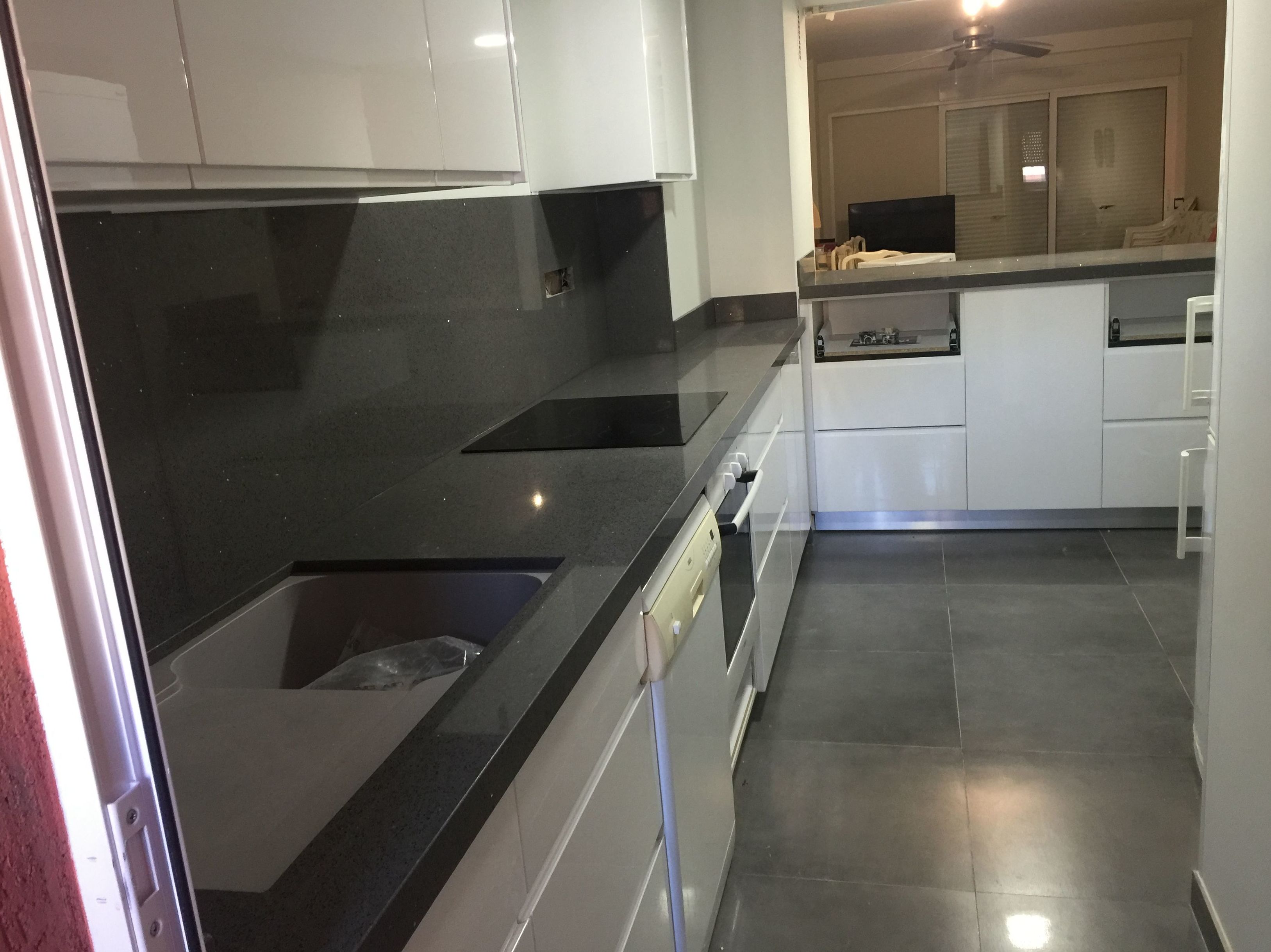 Cocina quarzo gris galaxy Cocina quarzo gris galaxy