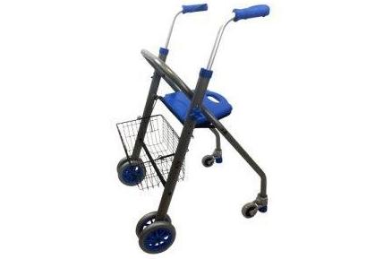 Caminador de aluminio con asiento y cesta Alba. Caminador de aluminio con asiento y cesta Alba.