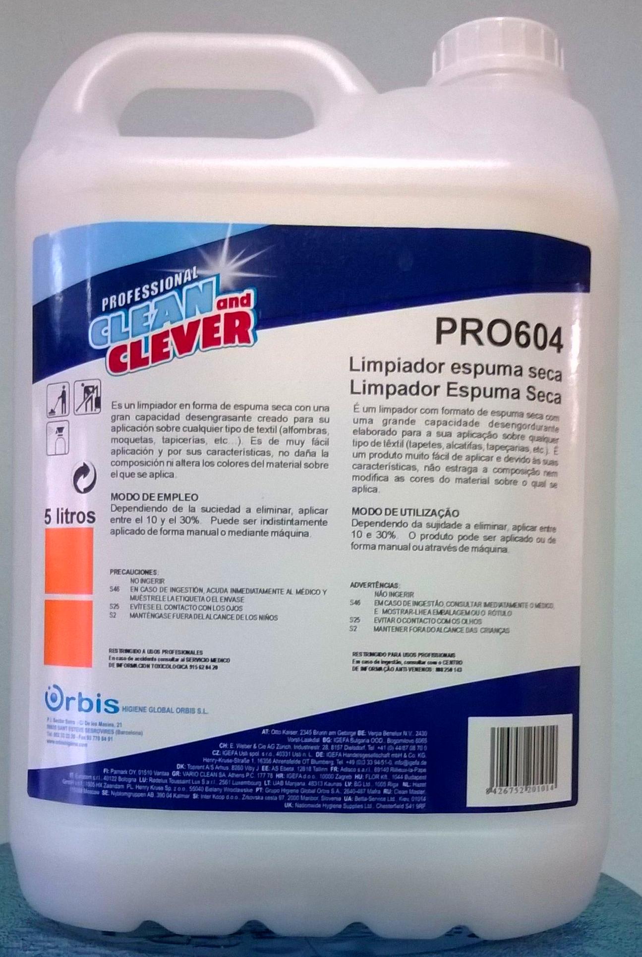 LIMPIADOR EN ESPUMA SECA PRO604 5L.: SERVICIOS Y PRODUCTOS de Neteges Louzado, S.L. LIMPIADOR EN ESPUMA SECA PRO604 5L.: SERVICIOS Y PRODUCTOS de Neteges Louzado, S.L.