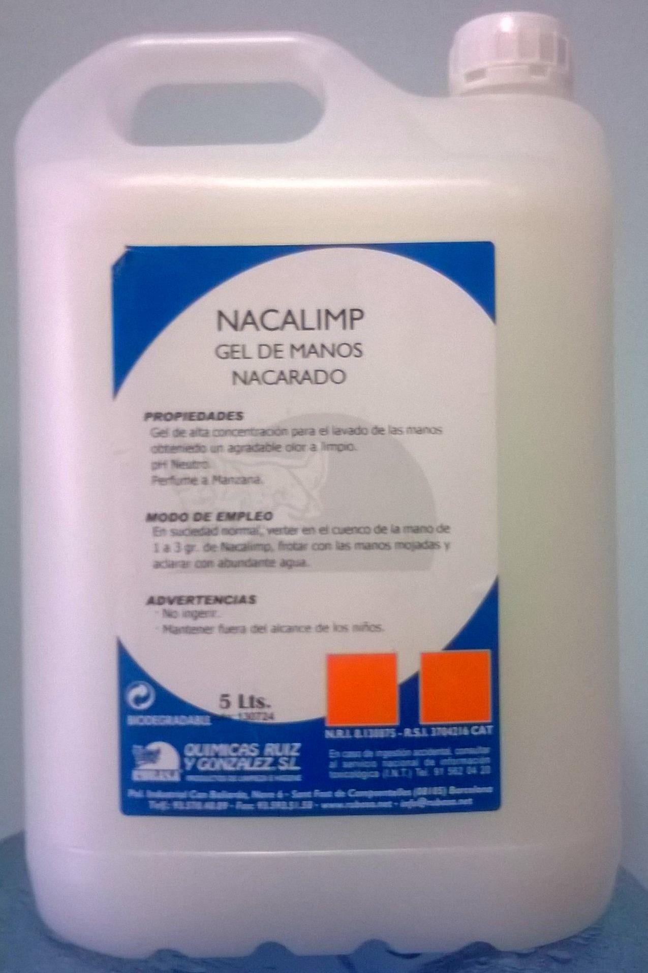 GEL NACARADO MANZANA 5L. : SERVICIOS Y PRODUCTOS de Neteges Louzado, S.L. GEL NACARADO MANZANA 5L. : SERVICIOS Y PRODUCTOS de Neteges Louzado, S.L.