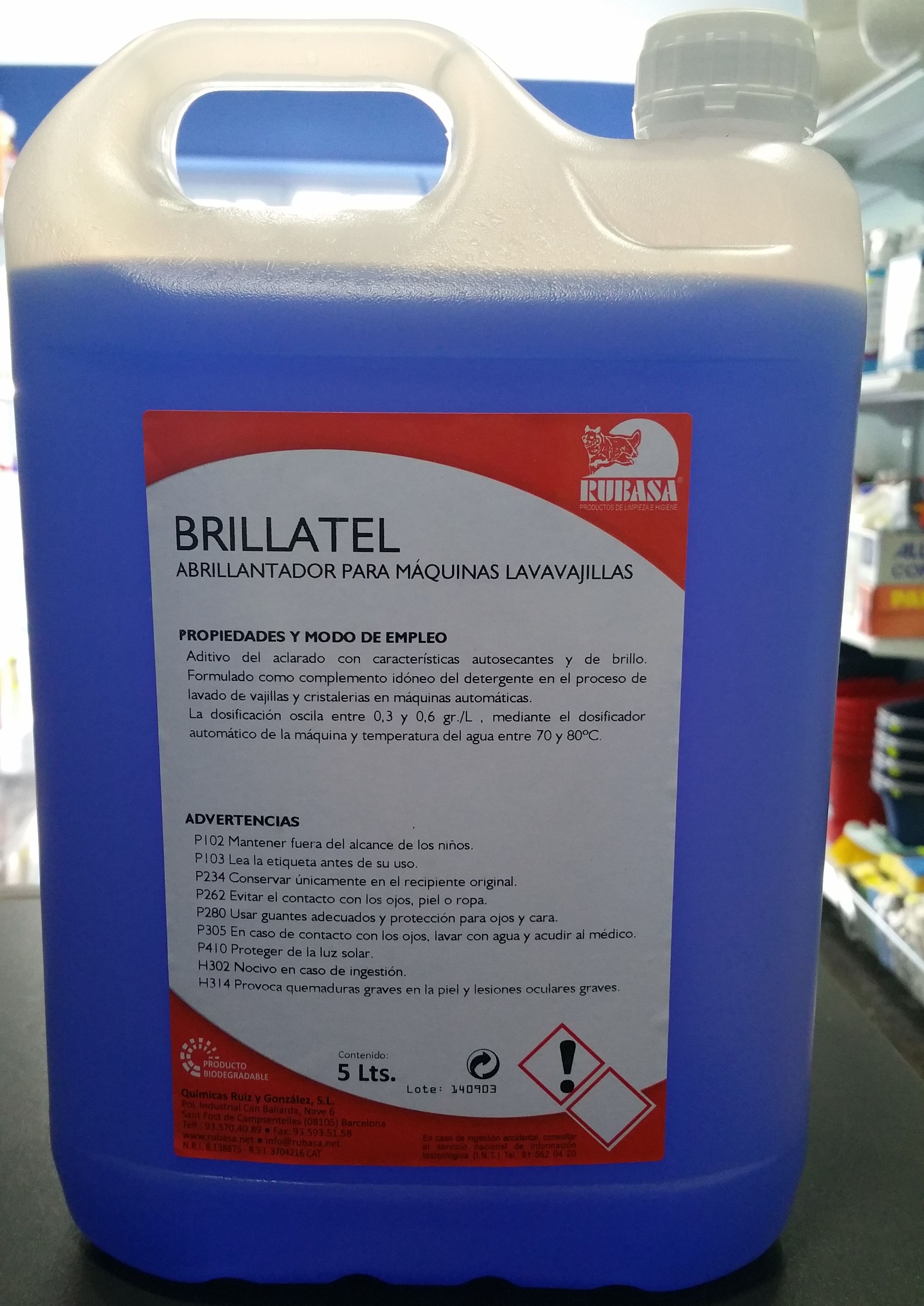 Brillatel Abrillantador lavabajillas 5L: SERVICIOS Y PRODUCTOS de Neteges Louzado, S.L. Brillatel Abrillantador lavabajillas 5L: SERVICIOS Y PRODUCTOS de Neteges Louzado, S.L.