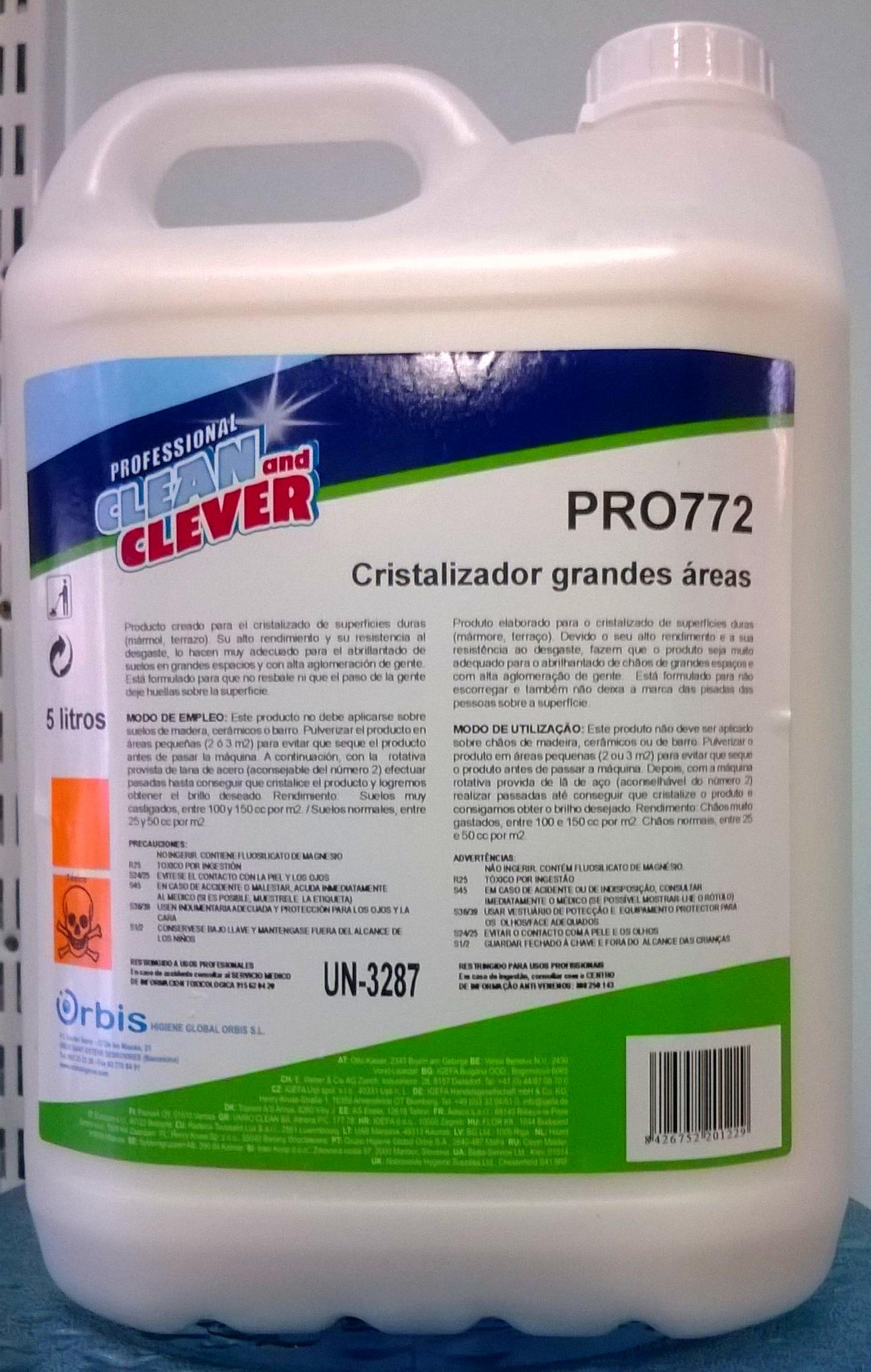 CRISTALIZADOR PRO772 5L. : SERVICIOS Y PRODUCTOS de Neteges Louzado, S.L. CRISTALIZADOR PRO772 5L. : SERVICIOS Y PRODUCTOS de Neteges Louzado, S.L.