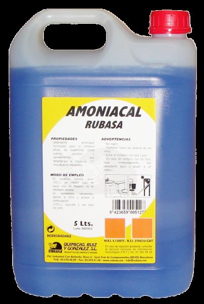 Detergente Amoniacal 5l. : SERVICIOS Y PRODUCTOS de Neteges Louzado, S.L. Detergente Amoniacal 5l. : SERVICIOS Y PRODUCTOS de Neteges Louzado, S.L.