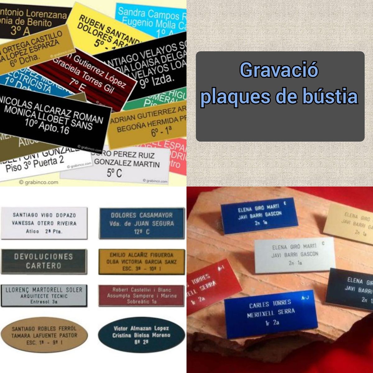 Grabación de placas identificativas en Bacelona
