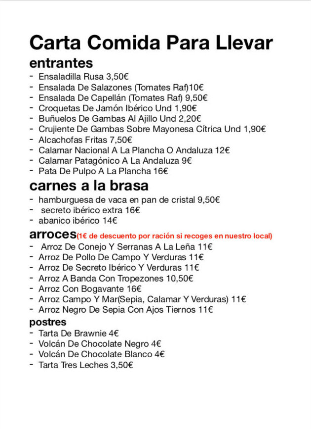 Carta de comidas para llevar: Carta, Menús y Bodega de Restaurante Bonavista (Club de Campo Elche) Carta de comidas para llevar: Carta, Menús y Bodega de Restaurante Bonavista (Club de Campo Elche)
