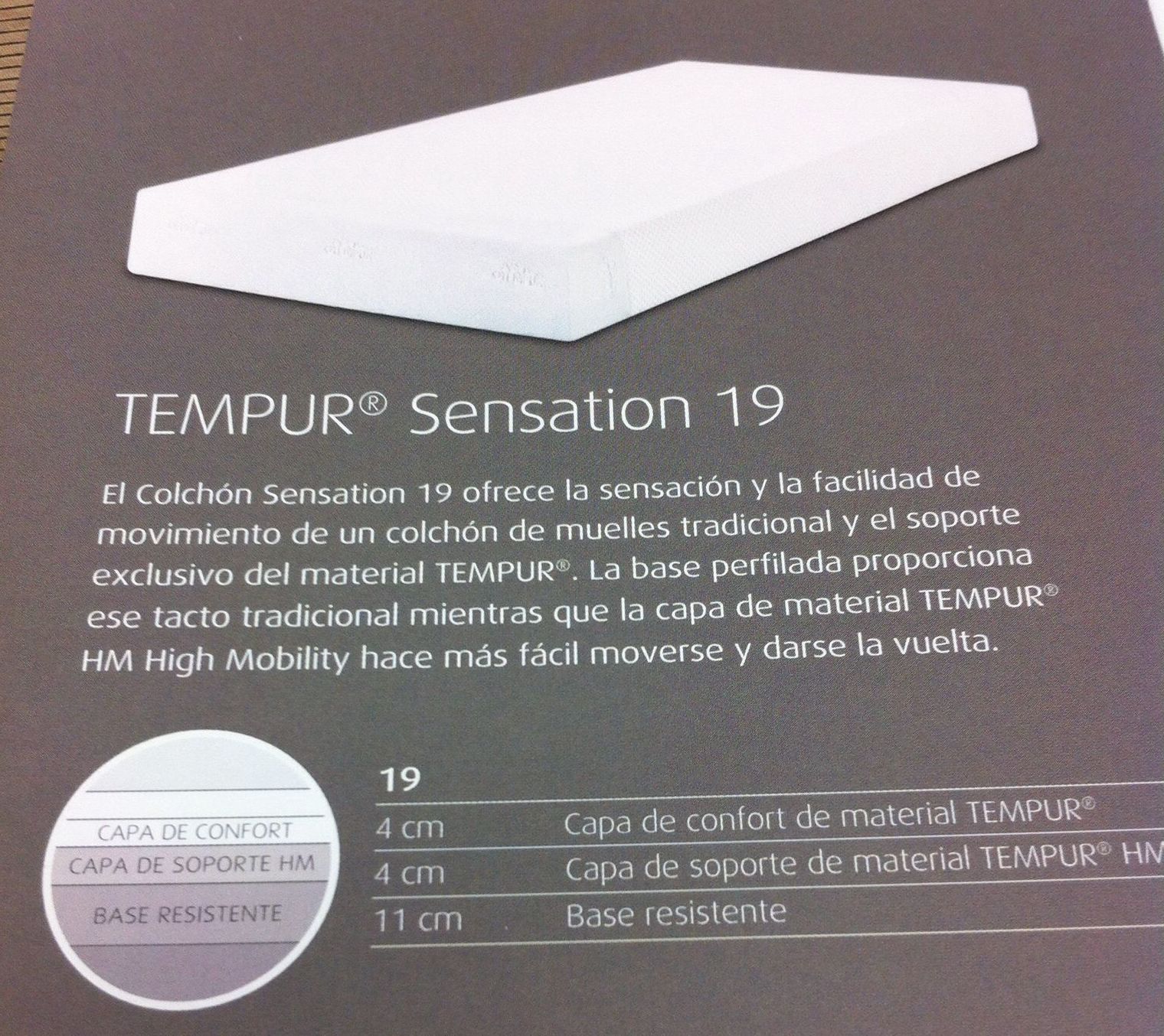 Colcchon Tempur Sensetion Colcchon Tempur Sensetion