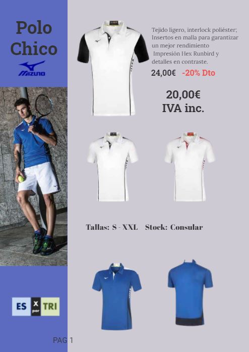 CATÁLOGO ROPA DE PADEL/TENIS: de ES X TRI CATÁLOGO ROPA DE PADEL/TENIS: de ES X TRI